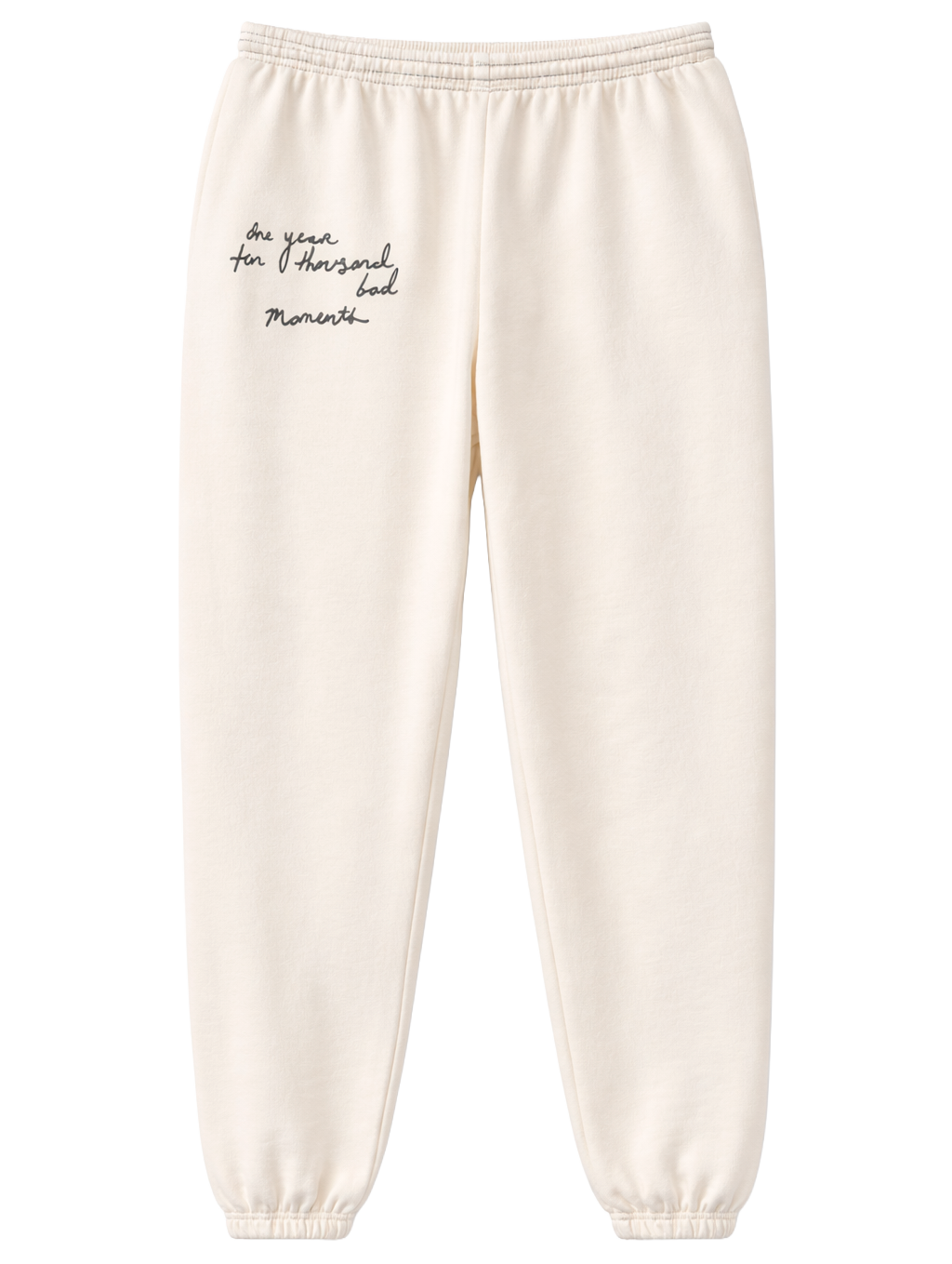 LICENSED SABRINA CARPENTER JOGGER PANTS IVORY - EMAILS