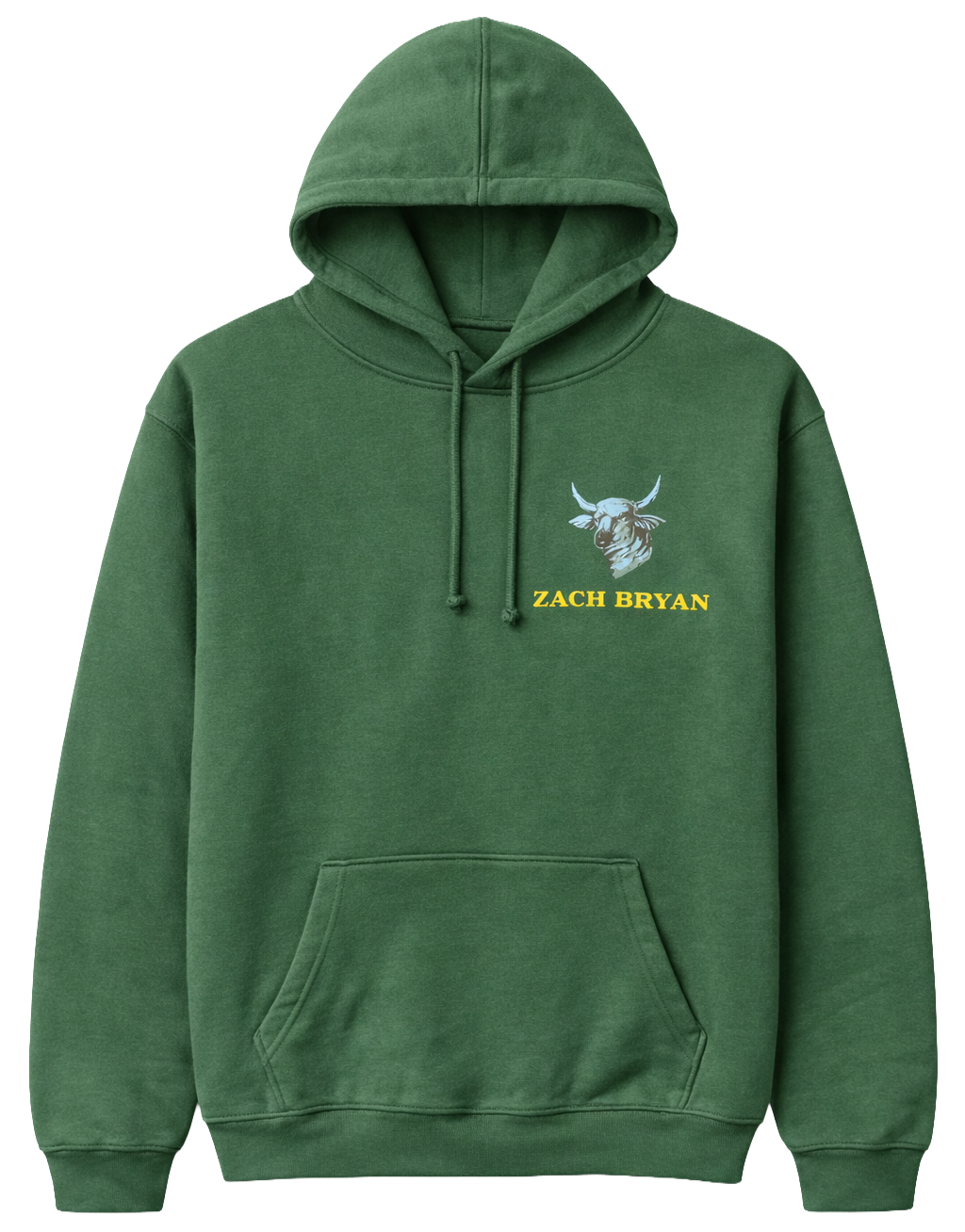 LICENSED ZACH BRYAN MUSIC HOODIE GREEN - TOUR - Steal Deal