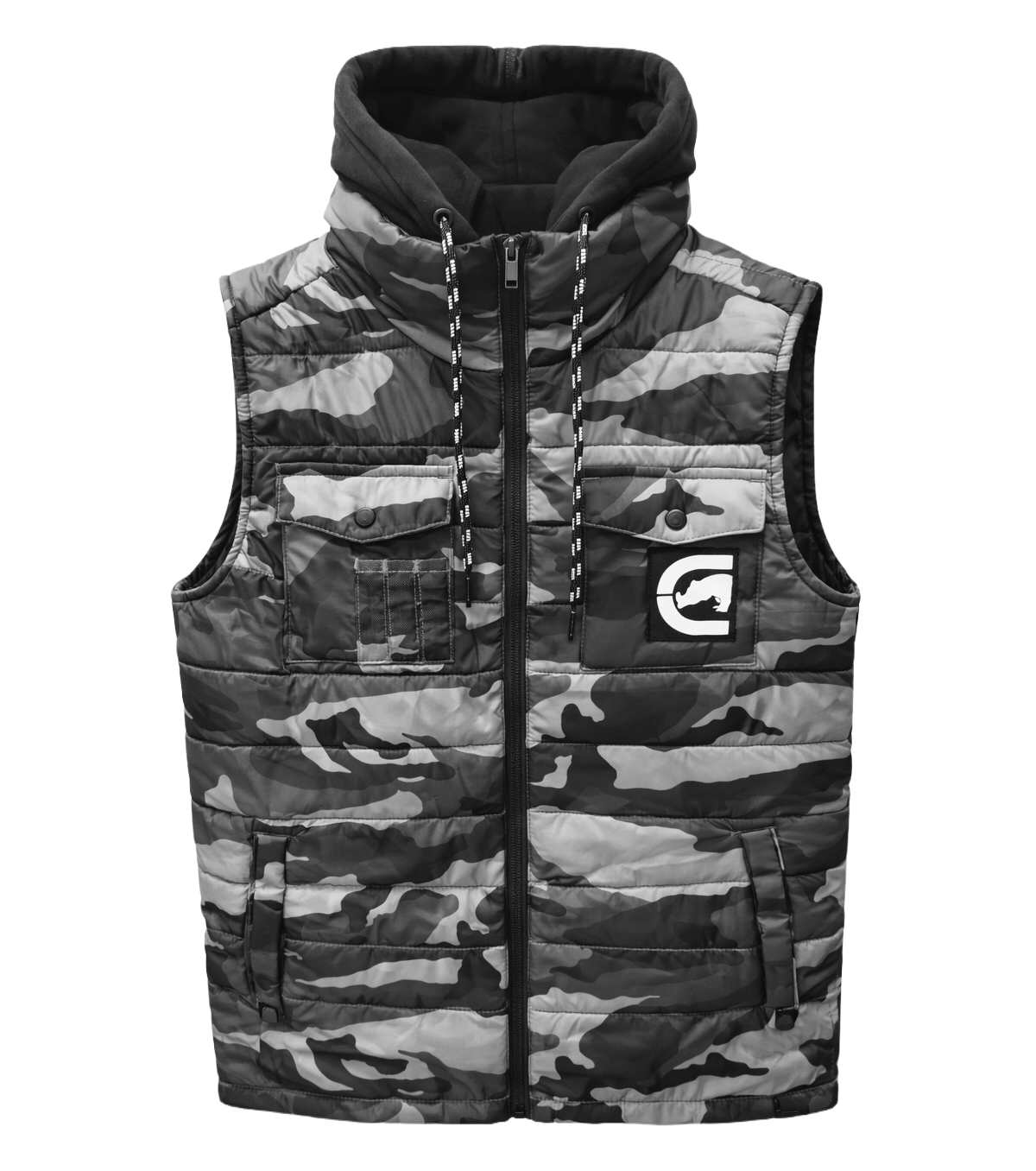 ECKO ULTD ZIP HOODIE VEST STREET CAMO - EO32O371 - Steal Deal