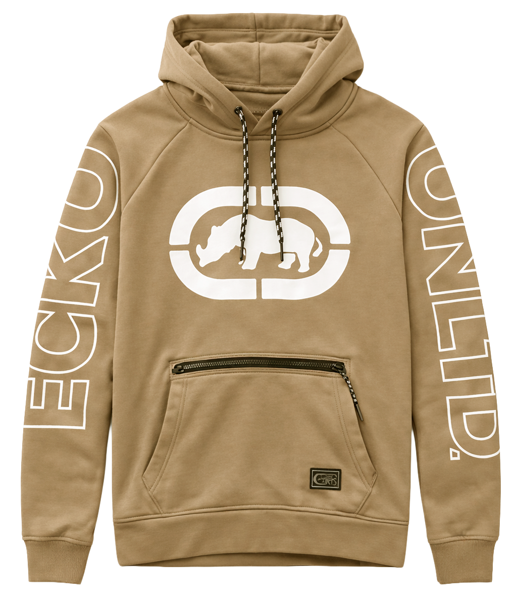 ECKO UNLTD FLEECE HOODIE TAUPE - EO34H1141