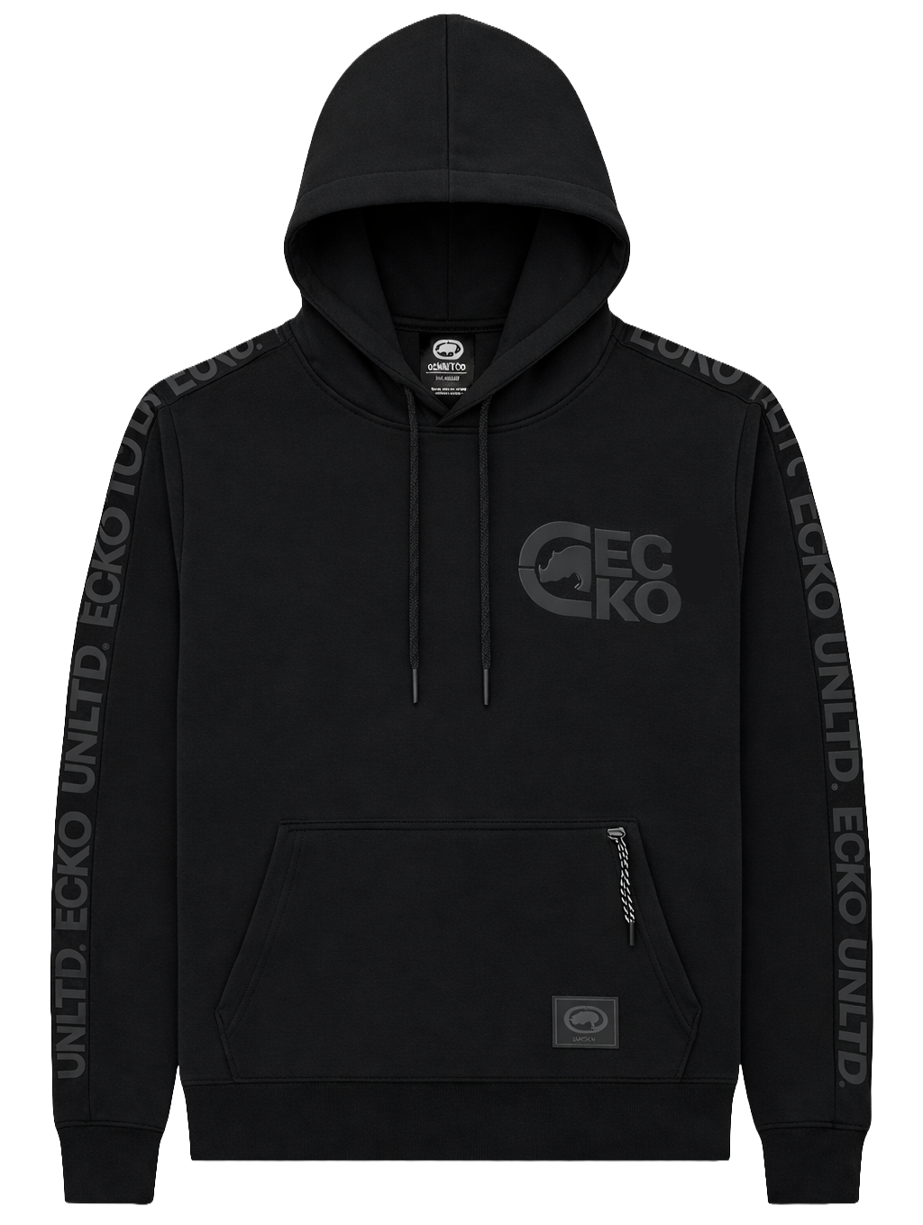 ECKO UNLTD FLEECE HOODIE BLACK - EO34H1186