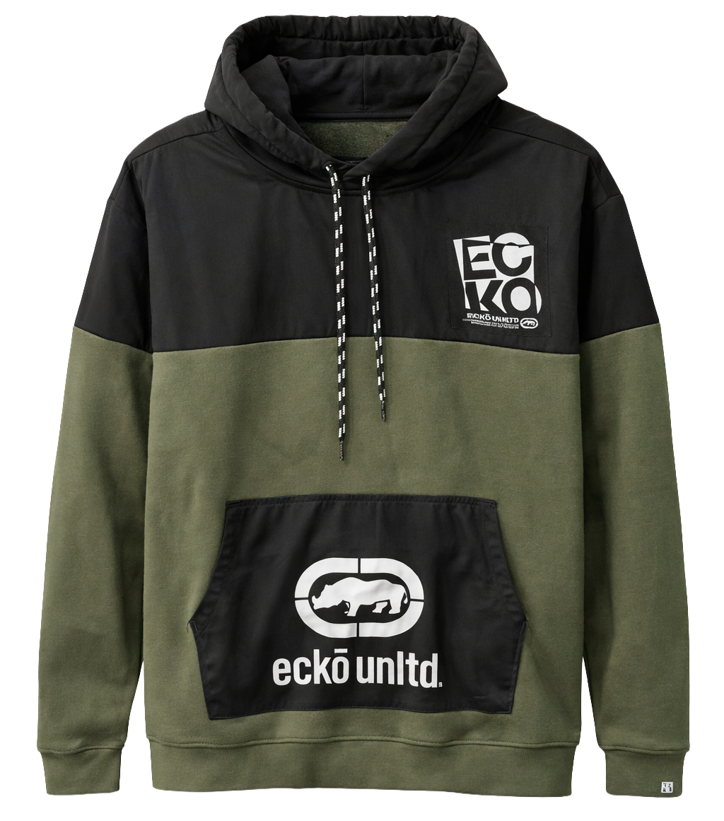 ECKO UNLTD FLEECE HOODIE OLIVE - EO34H1158