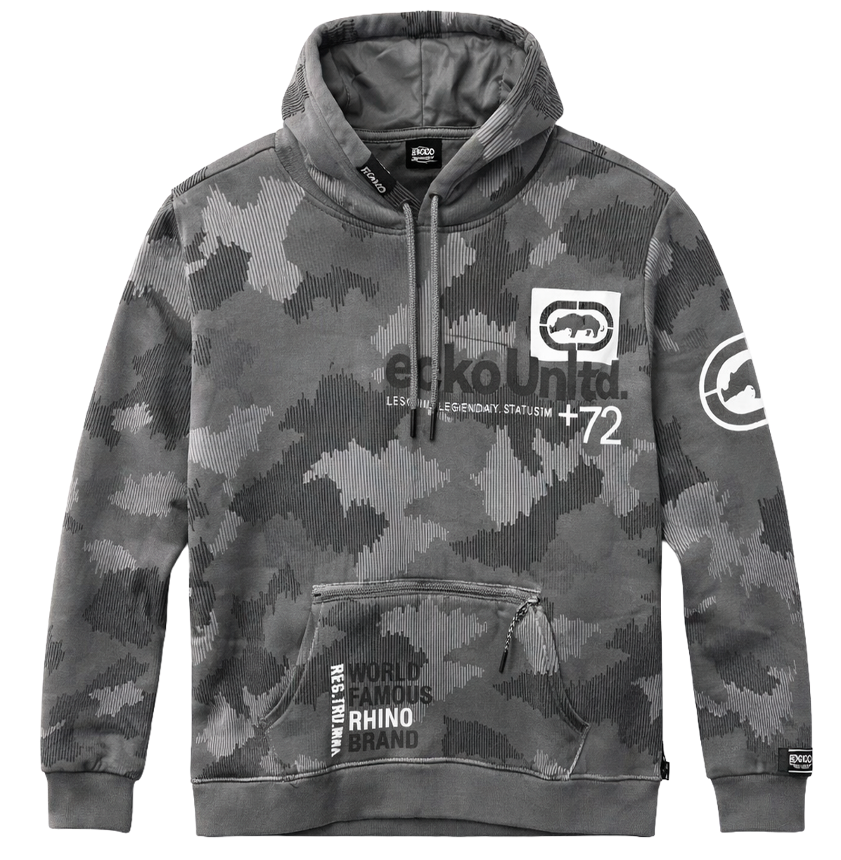 ECKO UNLTD FLEECE HOODIE SMOKE PEARL - EO34H1214
