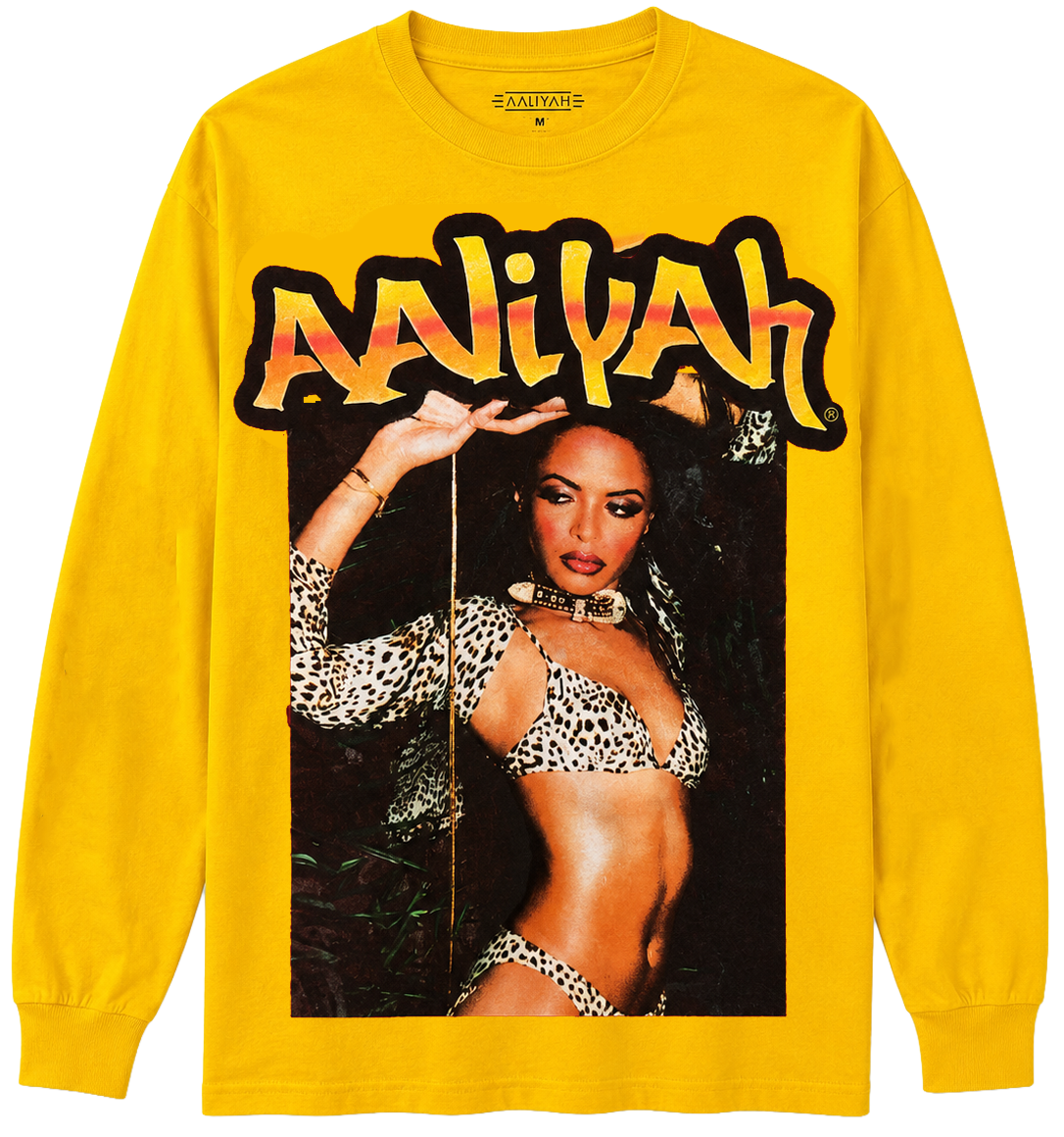 LICENSED ASSORTED AALIYAH L/S SHIRTS RED & YELLOW - ROCK THE BOAT