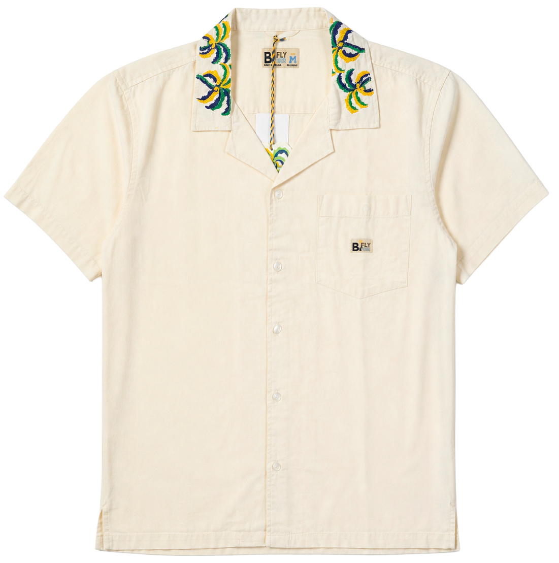 BORN FLY S/S B/D SHIRT CREAM - 2405W4981