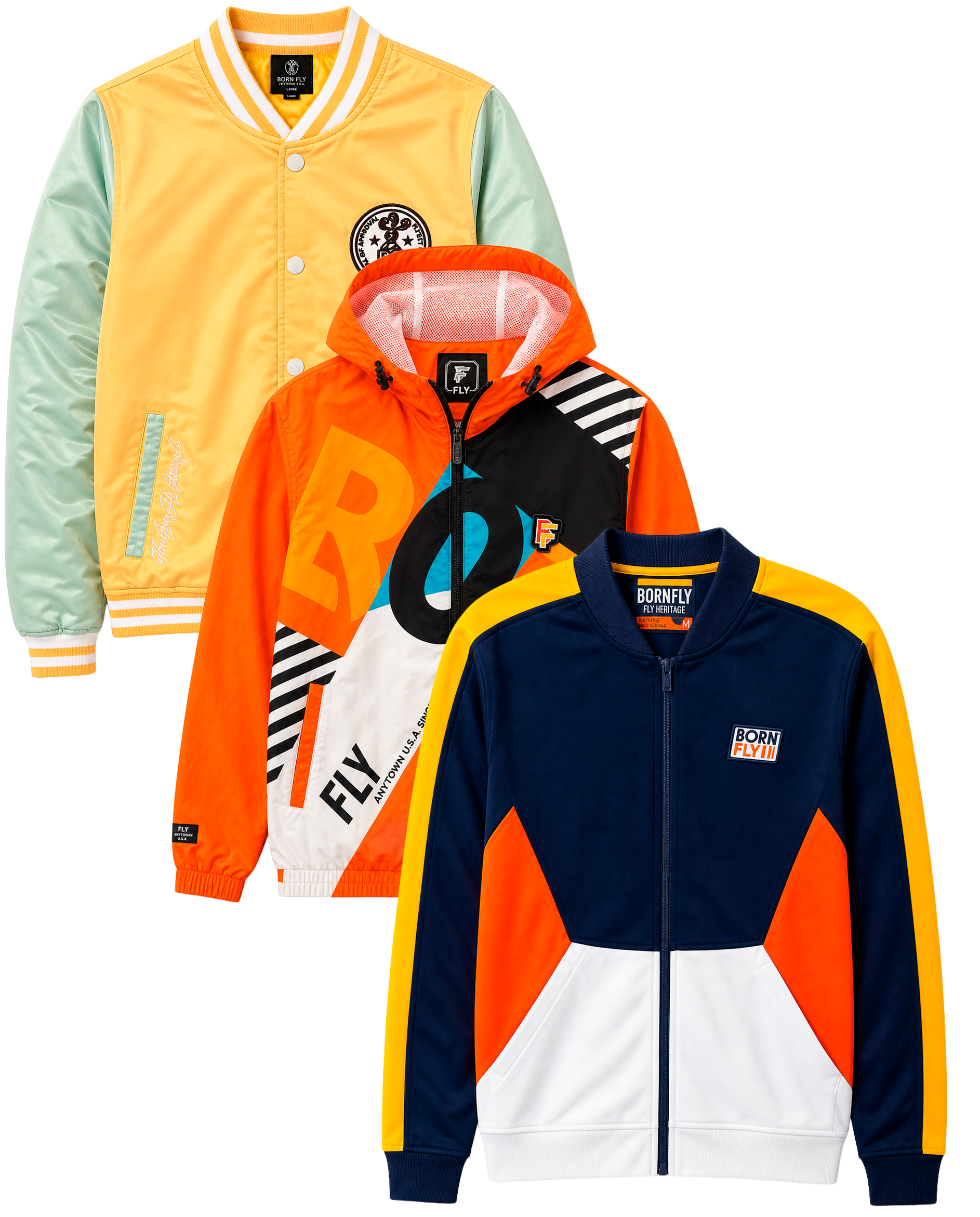 BORN FLY ASSORTED WINDBREAKER JACKETS ASST - BFWJKT26