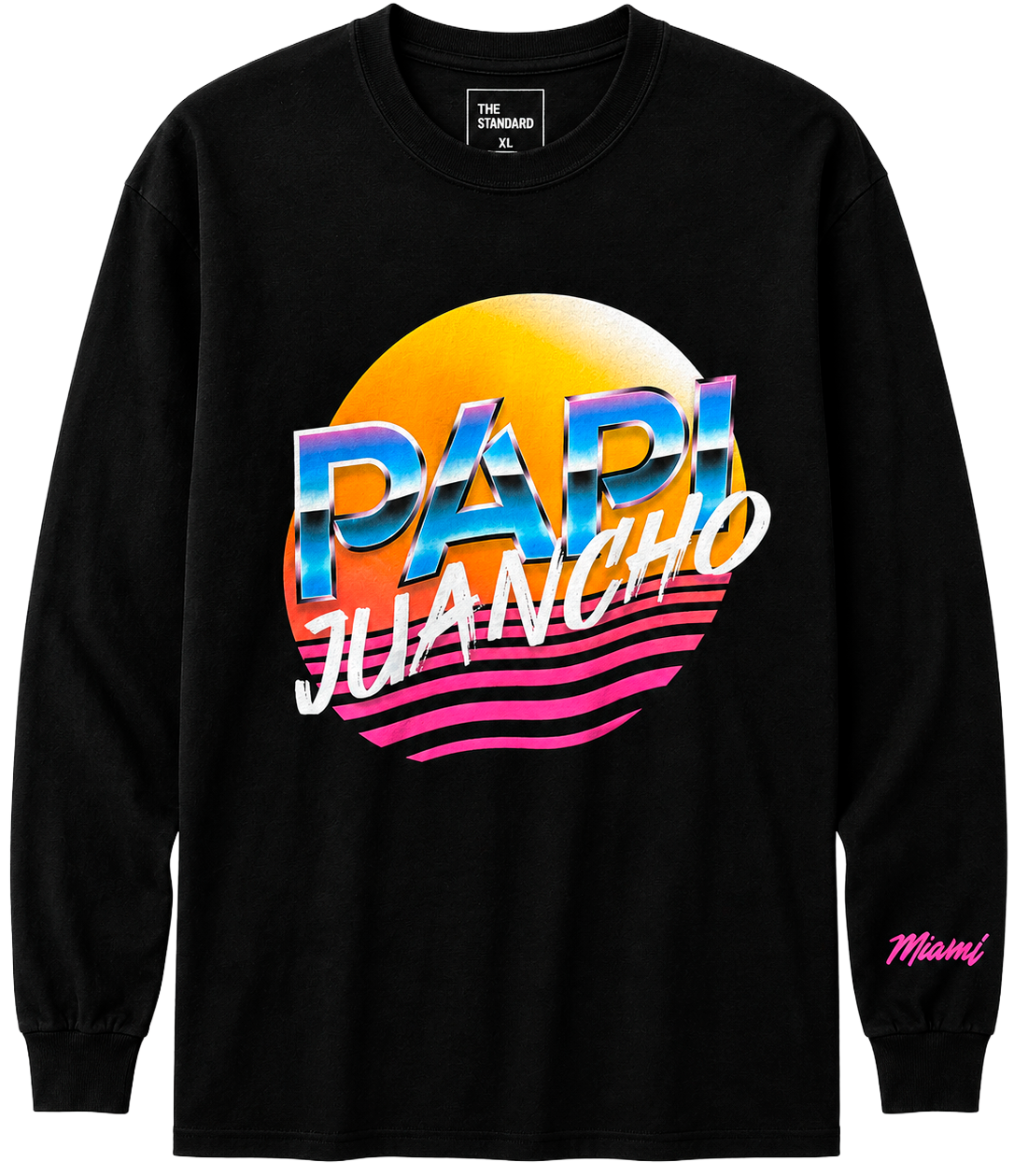 LICENSE MUSIC MALUMA L/S SHIRT BLACK - PAPI JUANCHO