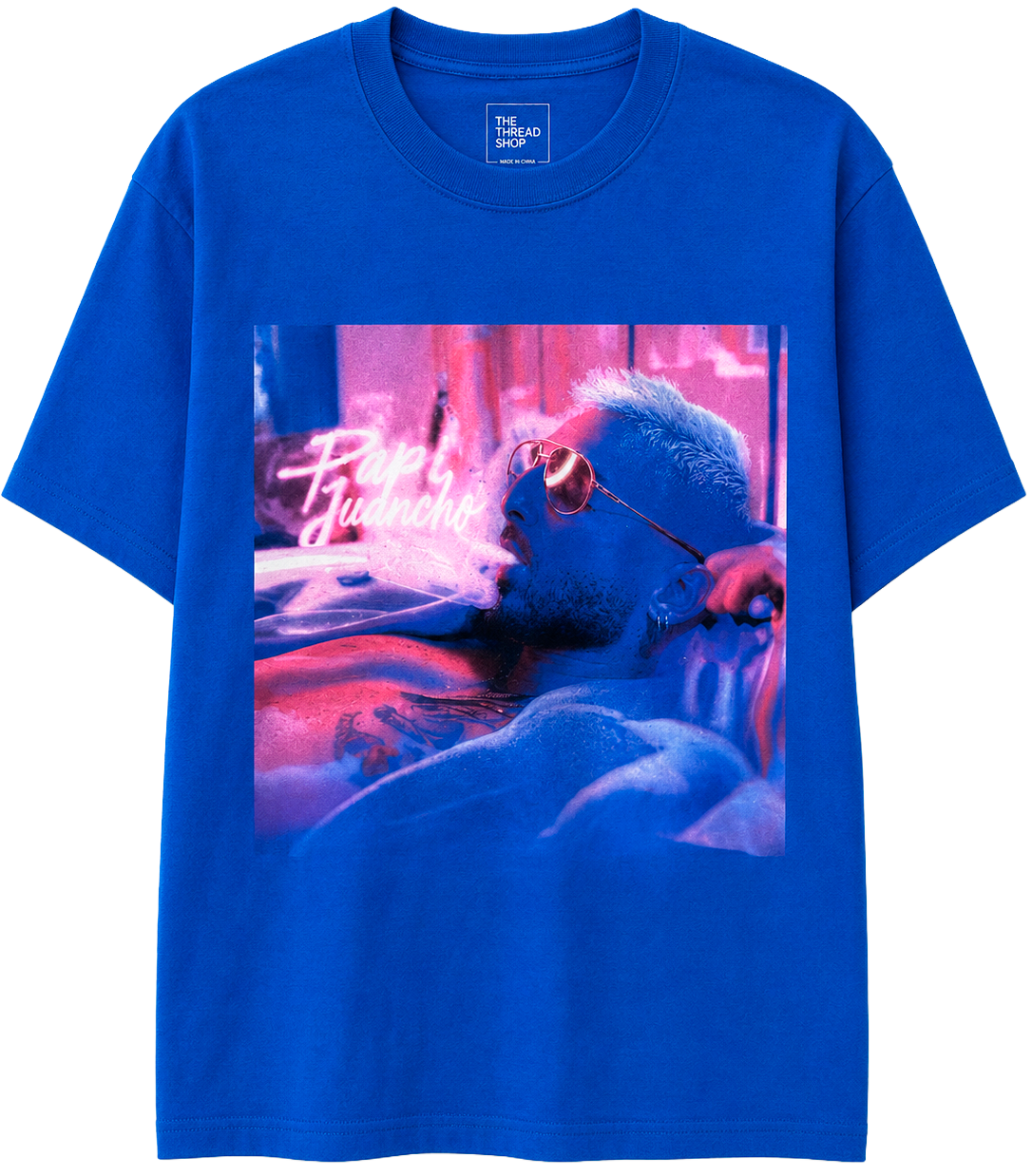 LICENSE MUSIC MALUMA T-SHIRT BLUE - PAPI JUANCHO