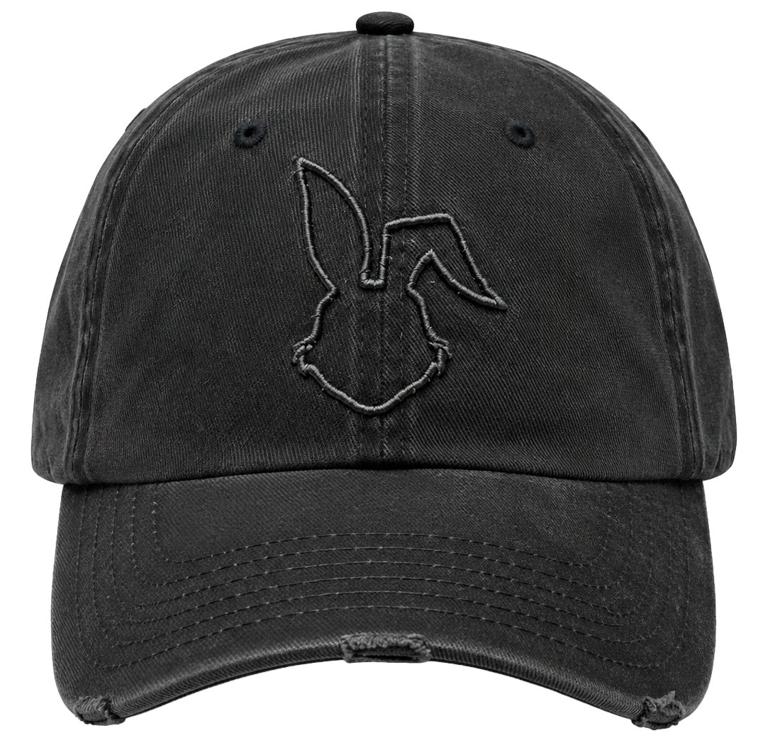 FLUF WORLD DAD HAT BLACK - TONAL