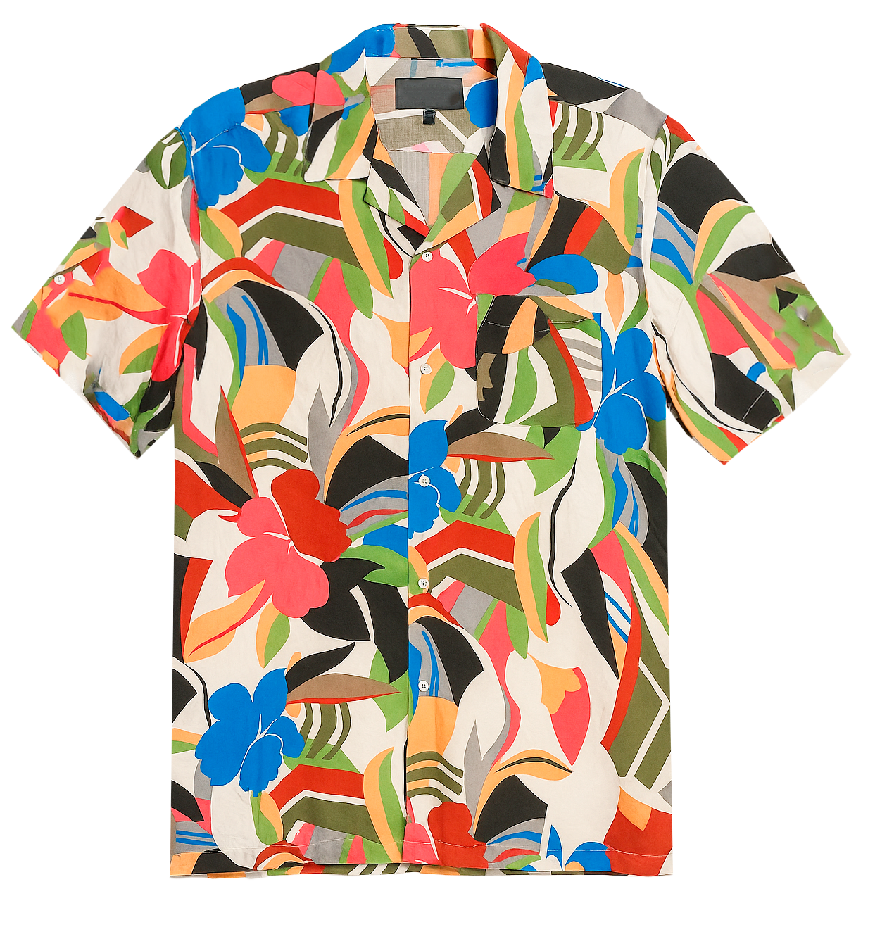 NO BOUNDARIES S/S BUTTON DOWN ABSTRACT FLORAL - NB25100132468