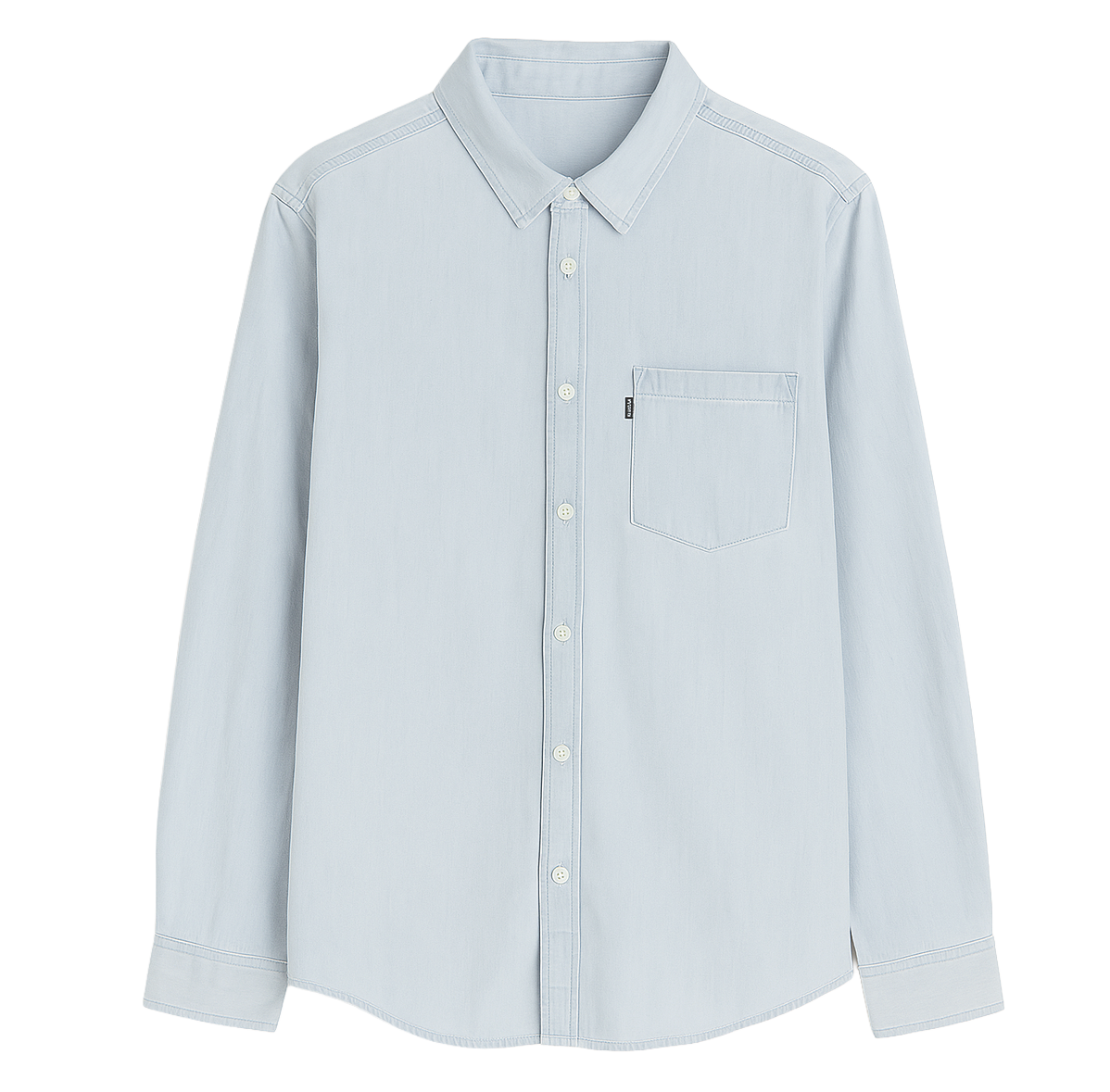 MEN'S BASIC L/S BUTTON DOWN SHIRT BLUE - LSBD25
