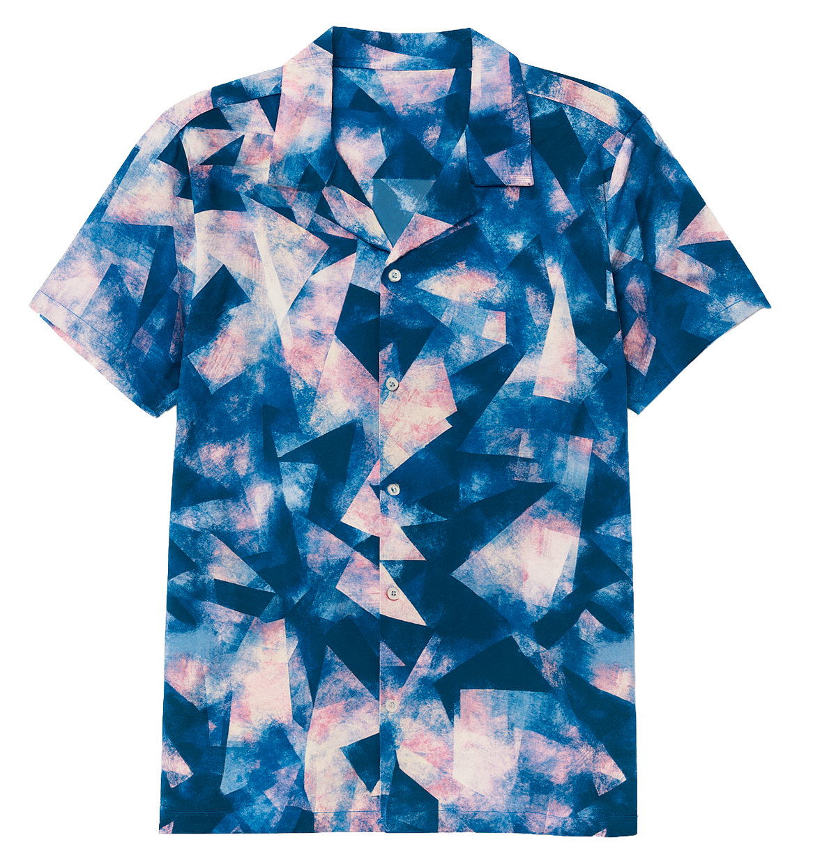 NO BOUNDARIES S/S BUTTON DOWN BLUE/PINK - NB23100073079B