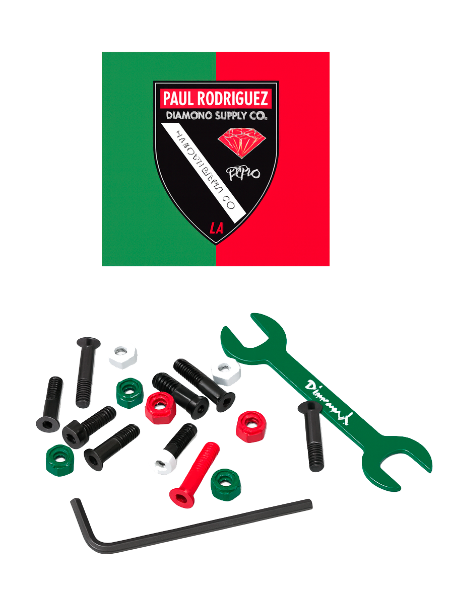 DIAMOND SUPPLY CO HELLA TIGHT PRO HARDWARE GREEN/WHT/RED - PAUL RODRIGUEZ