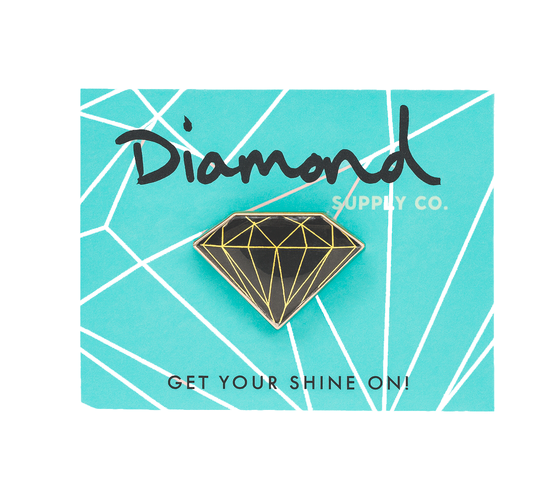DIAMOND SUPPLY CO MINI ENAMEL PIN 3 PACK BLACK - BRILLIANT