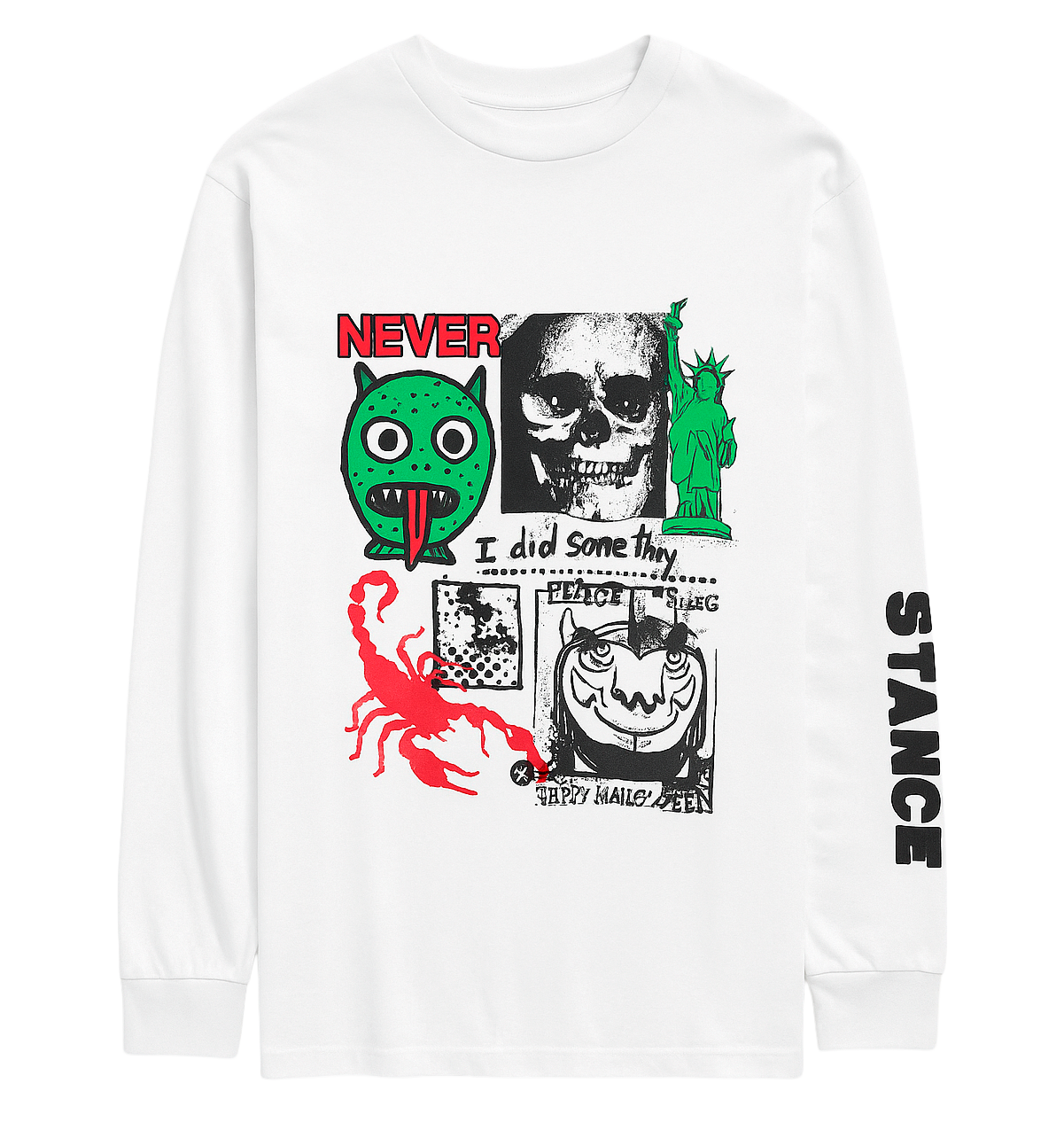 STANCE GRAPHIC LONG SLEEVE SHIRT WHITE - A3LS1C24ID