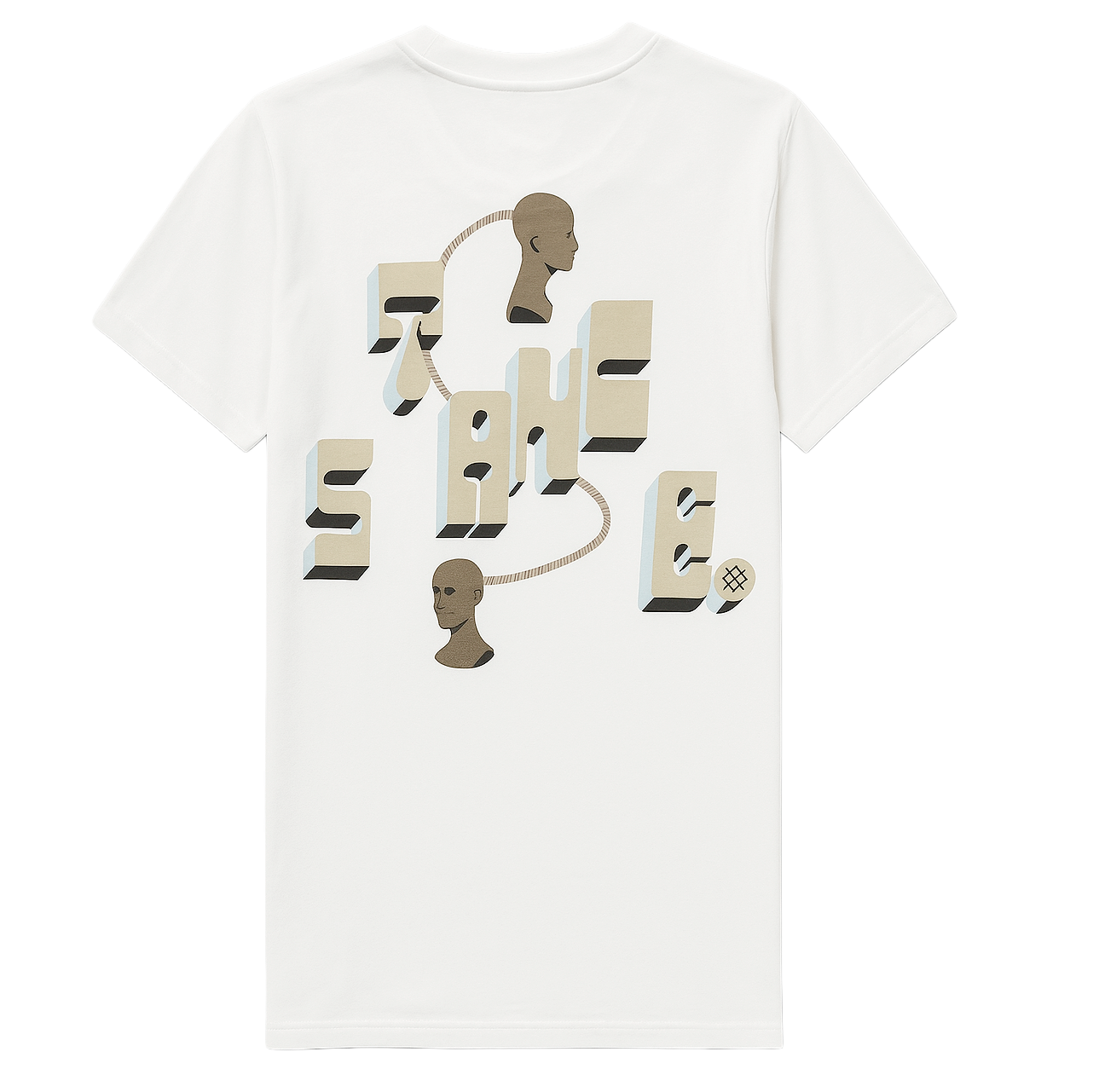 STANCE BRAIN WAVYZ T-SHIRT WHITE - A3SS1C24BR