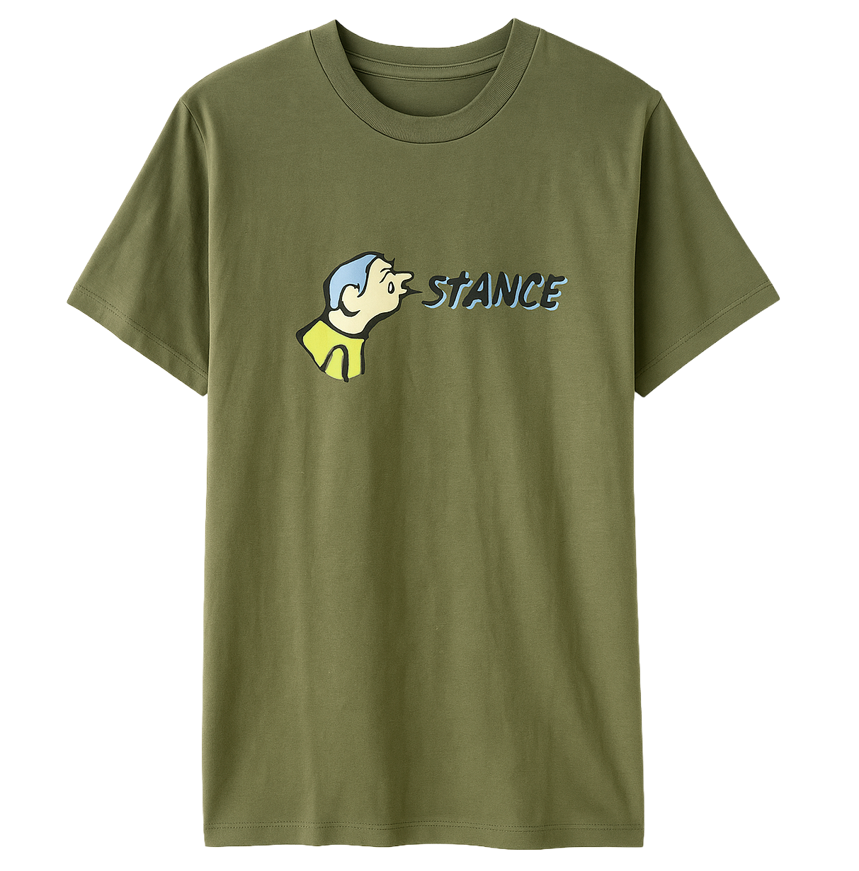 STANCE RUSS POPE T-SHIRT MOSS GREEN - A3SS1C23RU