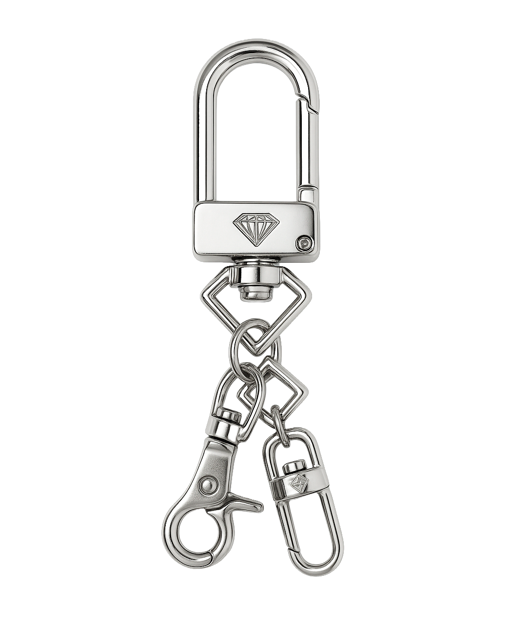 DIAMOND SUPPLY CO LOCK KEYCHAIN SILVER - U-LOCK