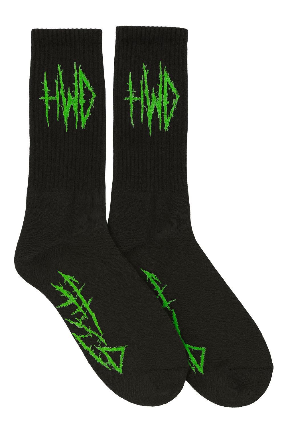 HWD DEATH METAL CREW SOCKS BLACK/GREEN - Z19HMAC101