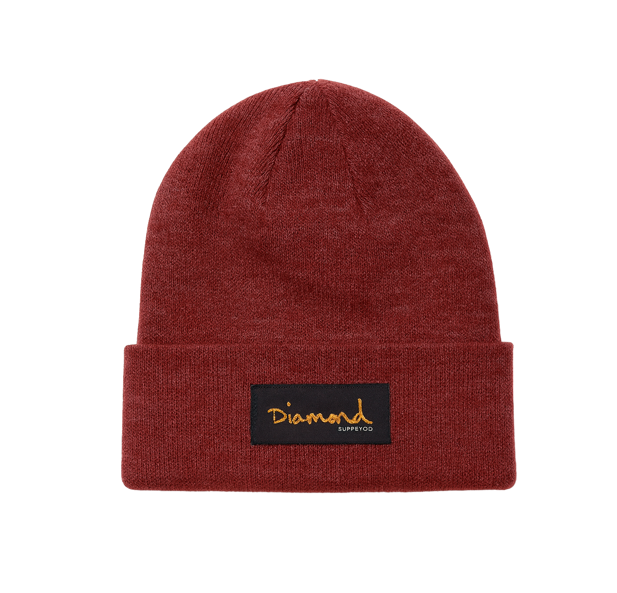 DIAMOND SUPPLY CO CUFF BEANIE DK RED - C14WHF01Z