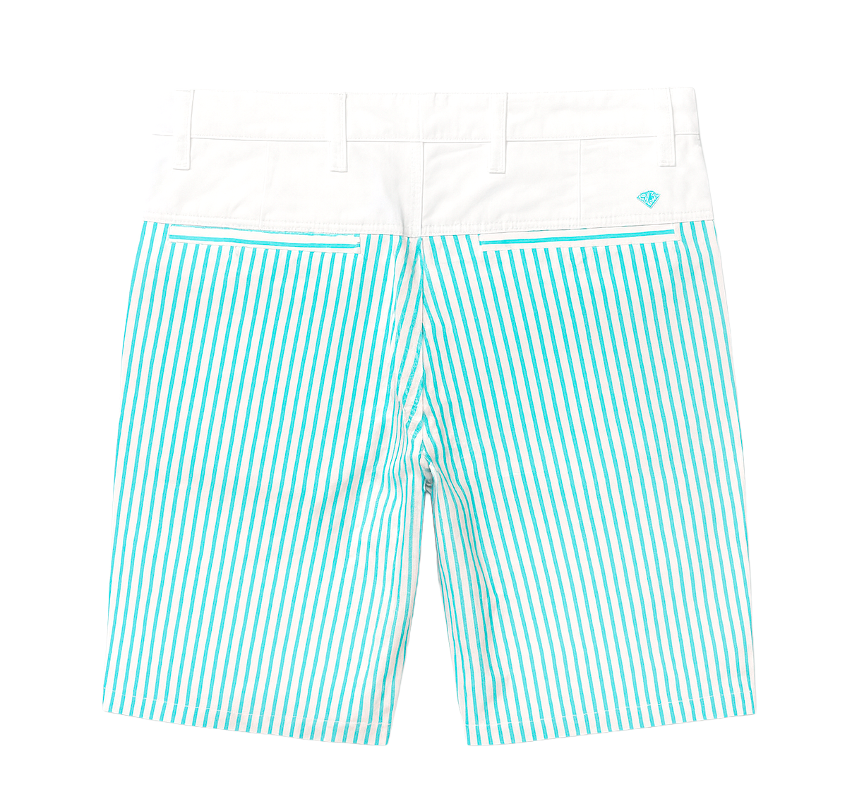 DIAMOND SUPPLY CO TWILL SHORTS WHT/D.BLUE - A20DMBC007