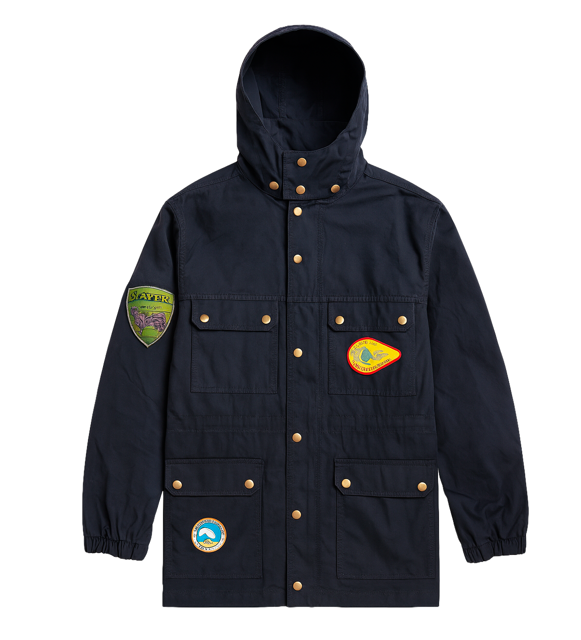 DIAMOND SUPPLY CO HOODED JACKET NAVY - B17DMTC02