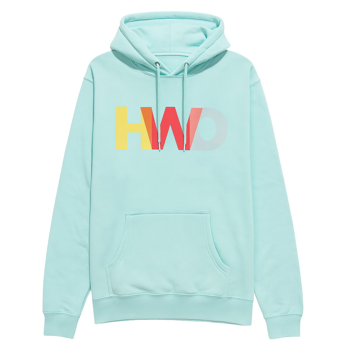 HWD GRAPHIC FLEECE HOODIE MINT - A20HMPF009
