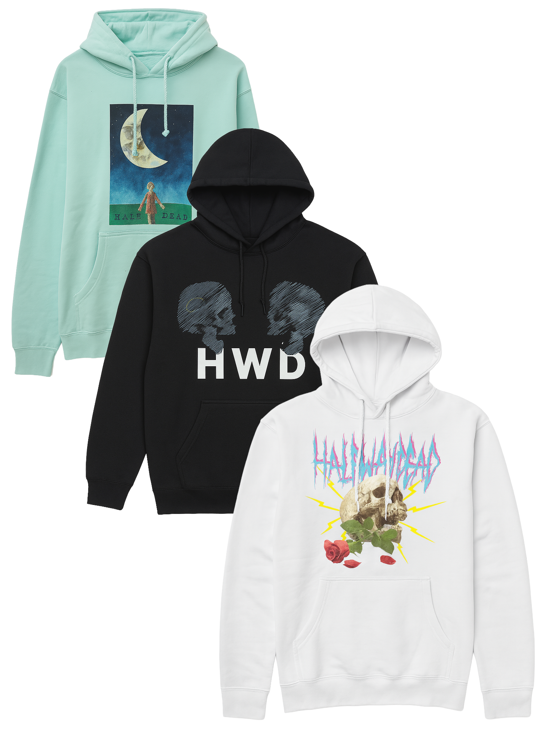 HWD ASSORTED GRAPHIC FLEECE HOODIES ASST - HWDHDY