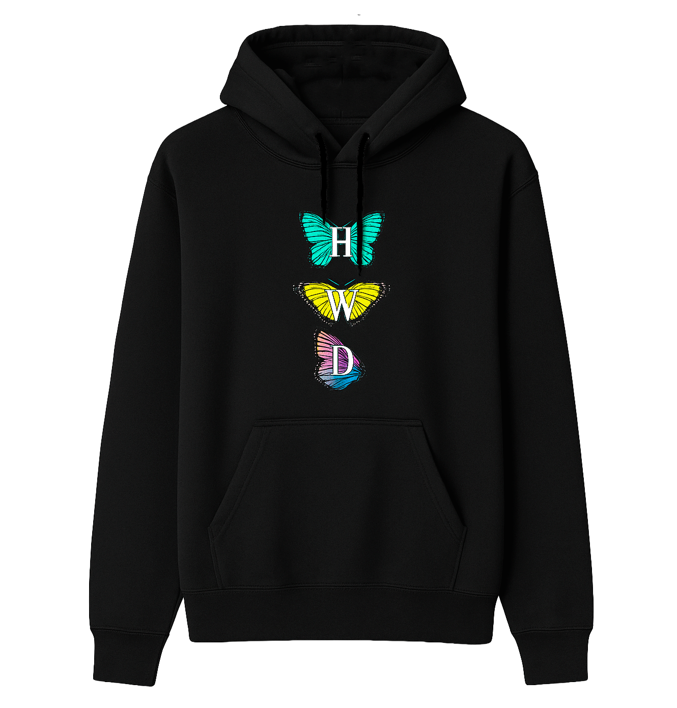 HWD GRAPHIC FLEECE HOODIE BLACK - A20HMPF017