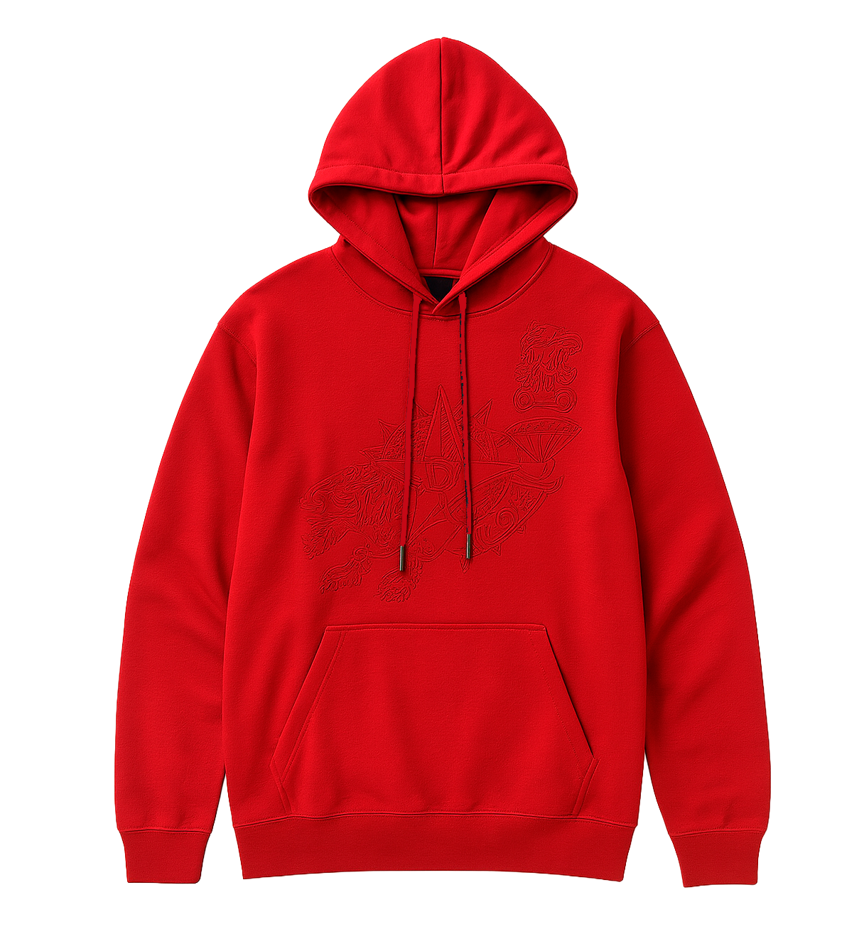 CORDOVA EMBROIDERED HOODIE RED - Z14CTF11