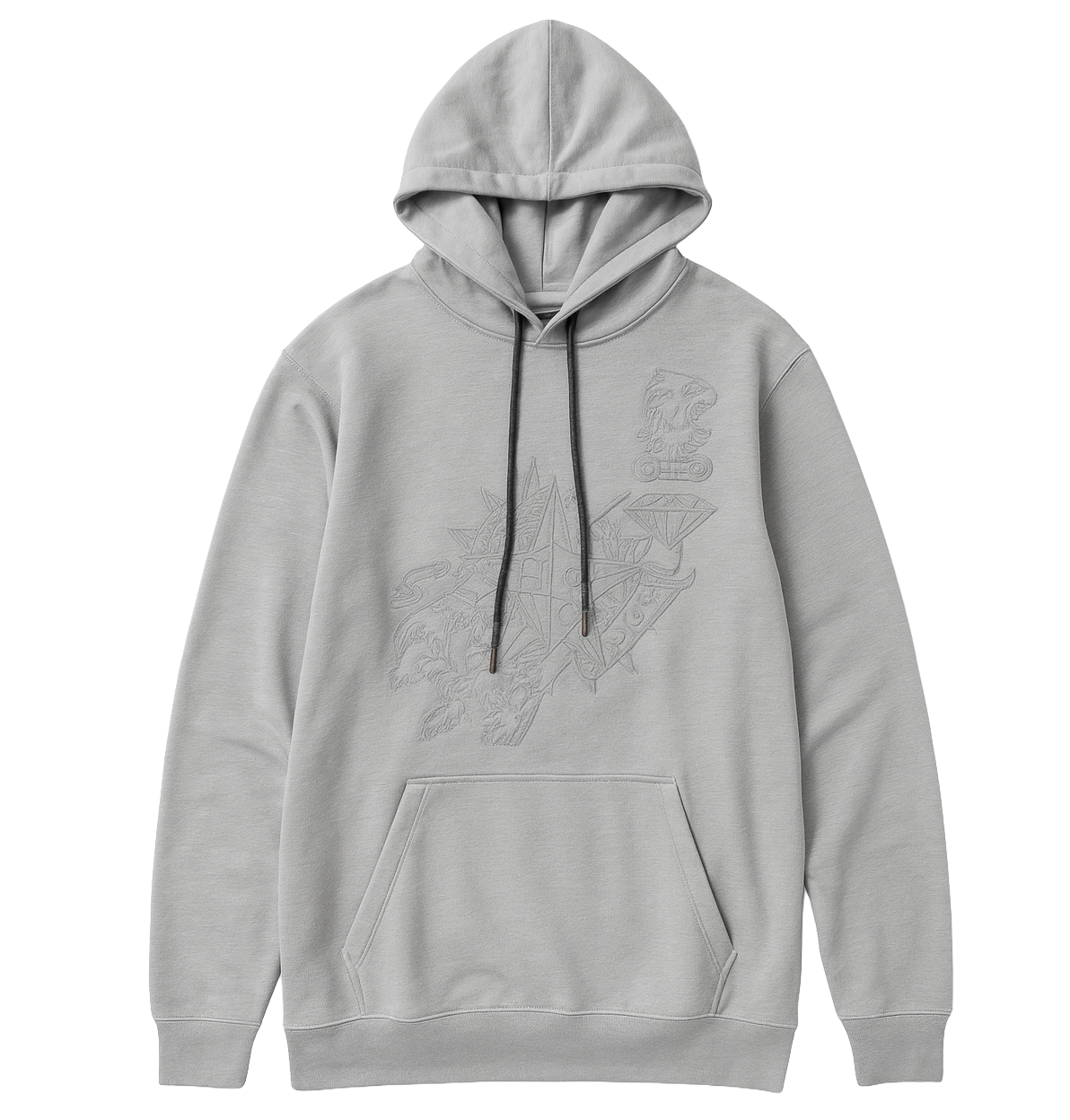 CORDOVA EMBROIDERED HOODIE H. GREY - Z14CTF11