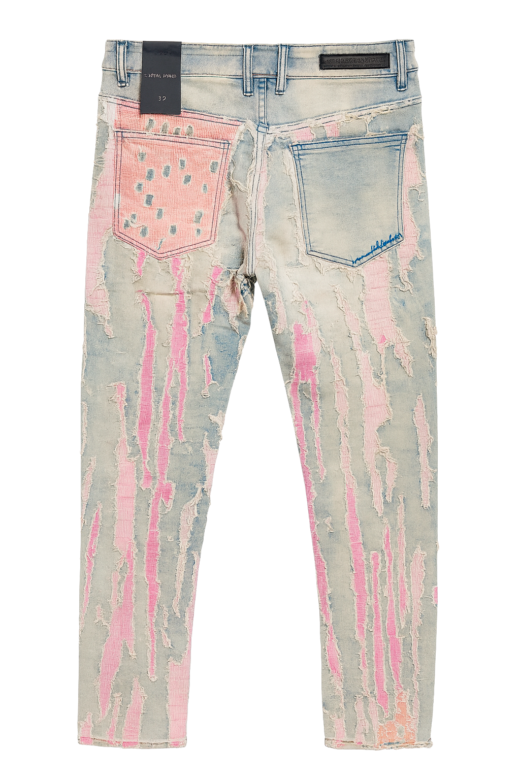EMBELLISH BORO RELAXED JEANS BLUE - EMBSPR224-029