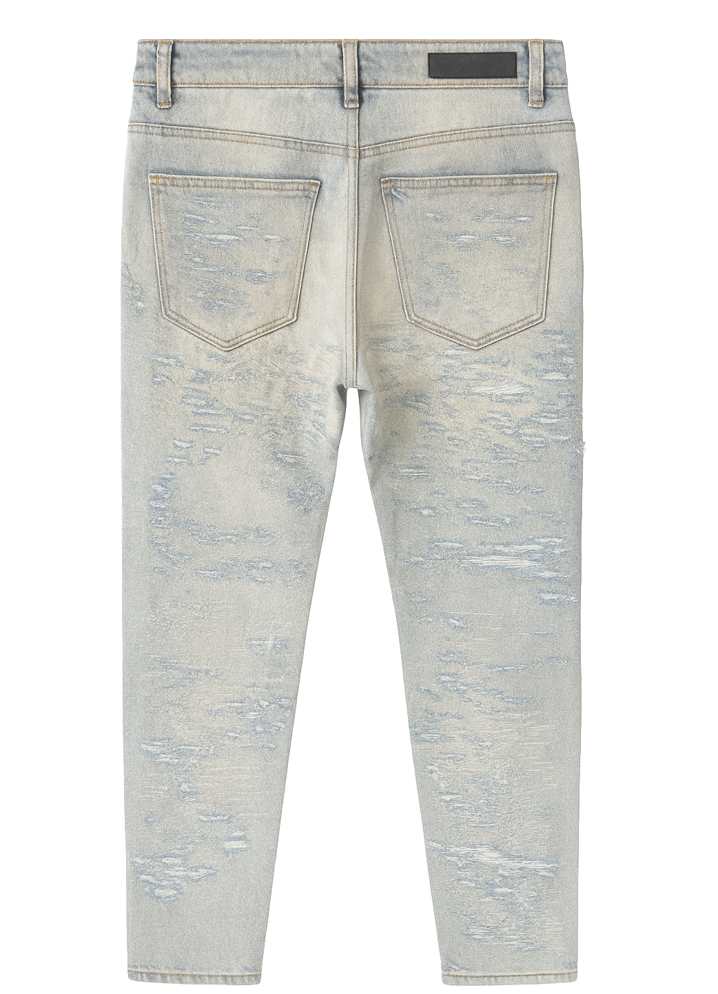 EMBELLISH BLASTED DENIM JEANS POWDER WASH - EMBF24-011
