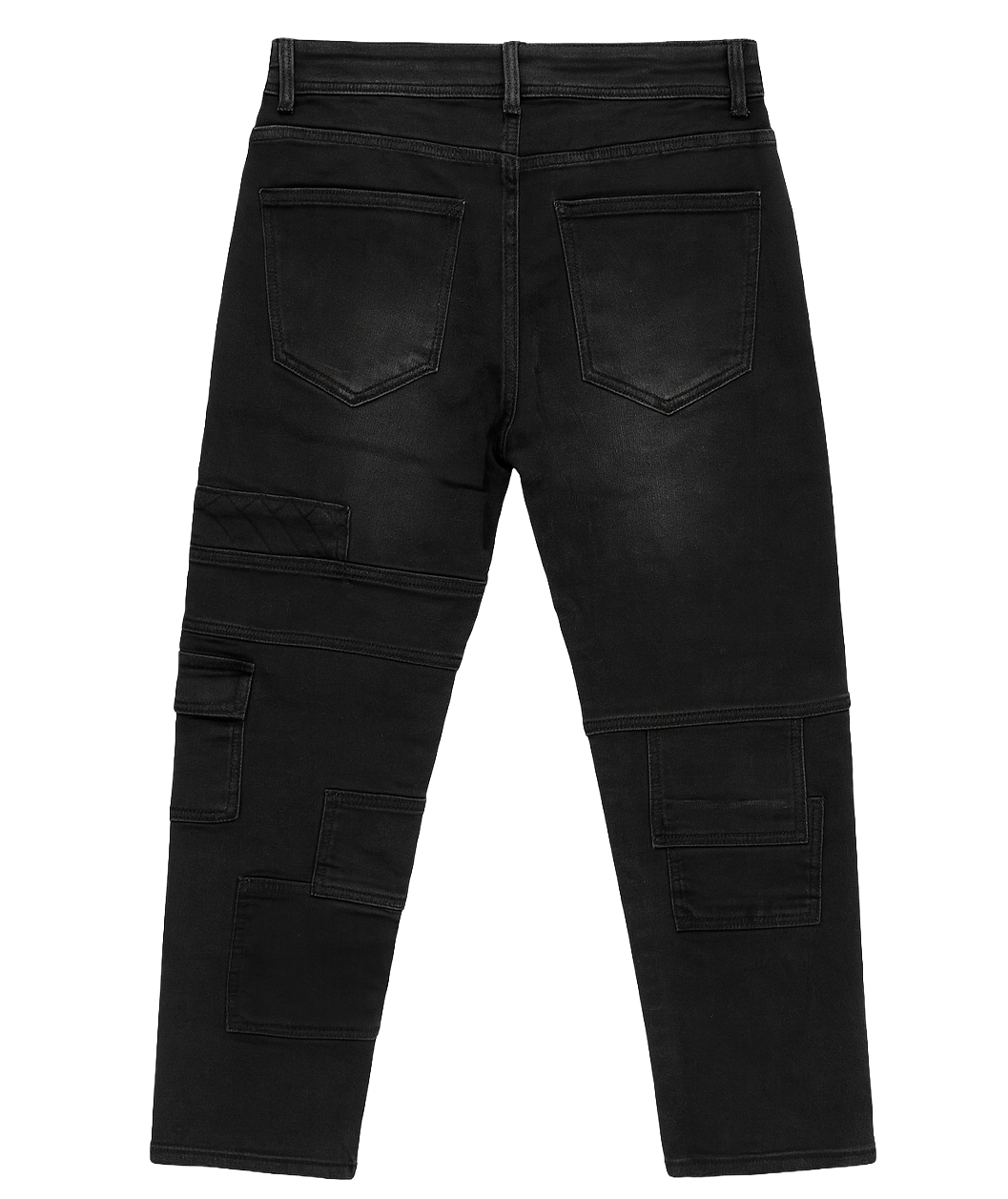 CRYSP DENIM PREMIIUM CARGO JEANS WASHED BLACK - CRYSPHOL124-031