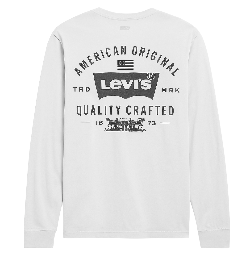 LEVIS GRAPHIC L/S SHIRT WHITE - LVTSLS1