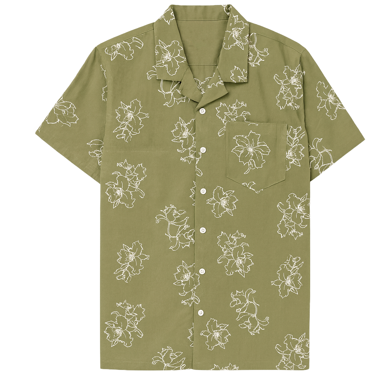 GFTD LA S/S BUTTON DOWN SHIRT OLIVE - GFSSP25-2