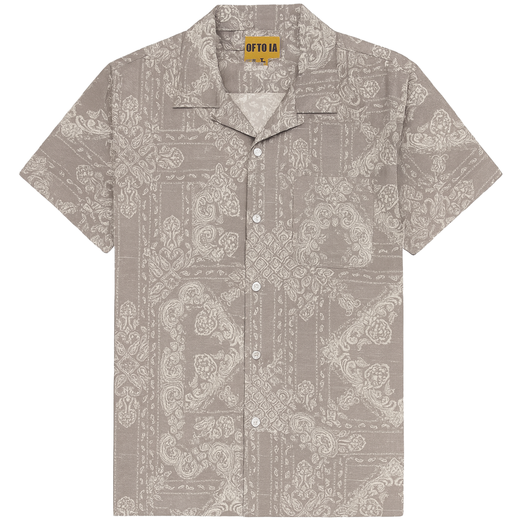 GFTD LA S/S BUTTON DOWN SHIRT BEIGE - GFSSP25-3