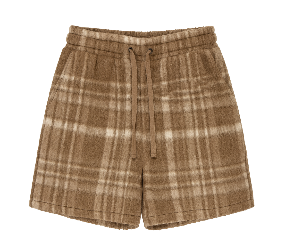 GFTD LA MOHAIR SHORTS BROWN - GFSSP25-1