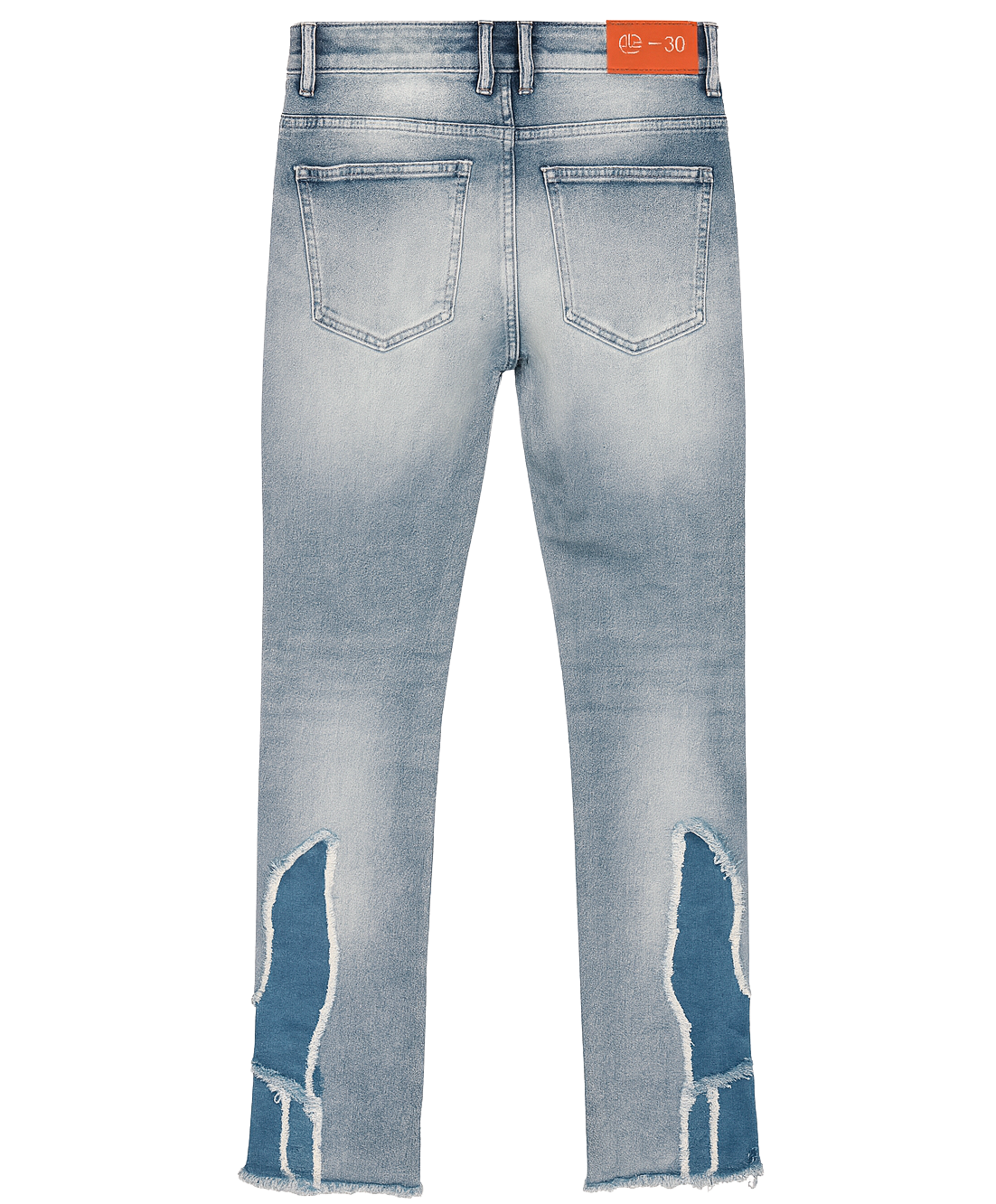 CRYSP DENIM STACKED FLAIR JEANS STONE WASHED - CRYSPHOL23-04