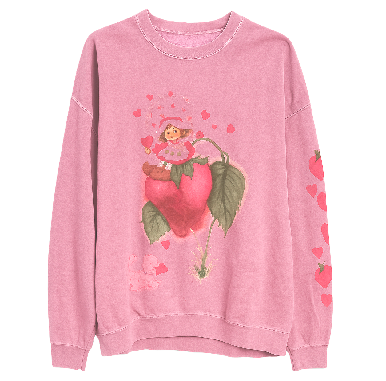 LICENSED STRAWBERRY SHORTCAKE CREWNECK PEACH - BERRIS