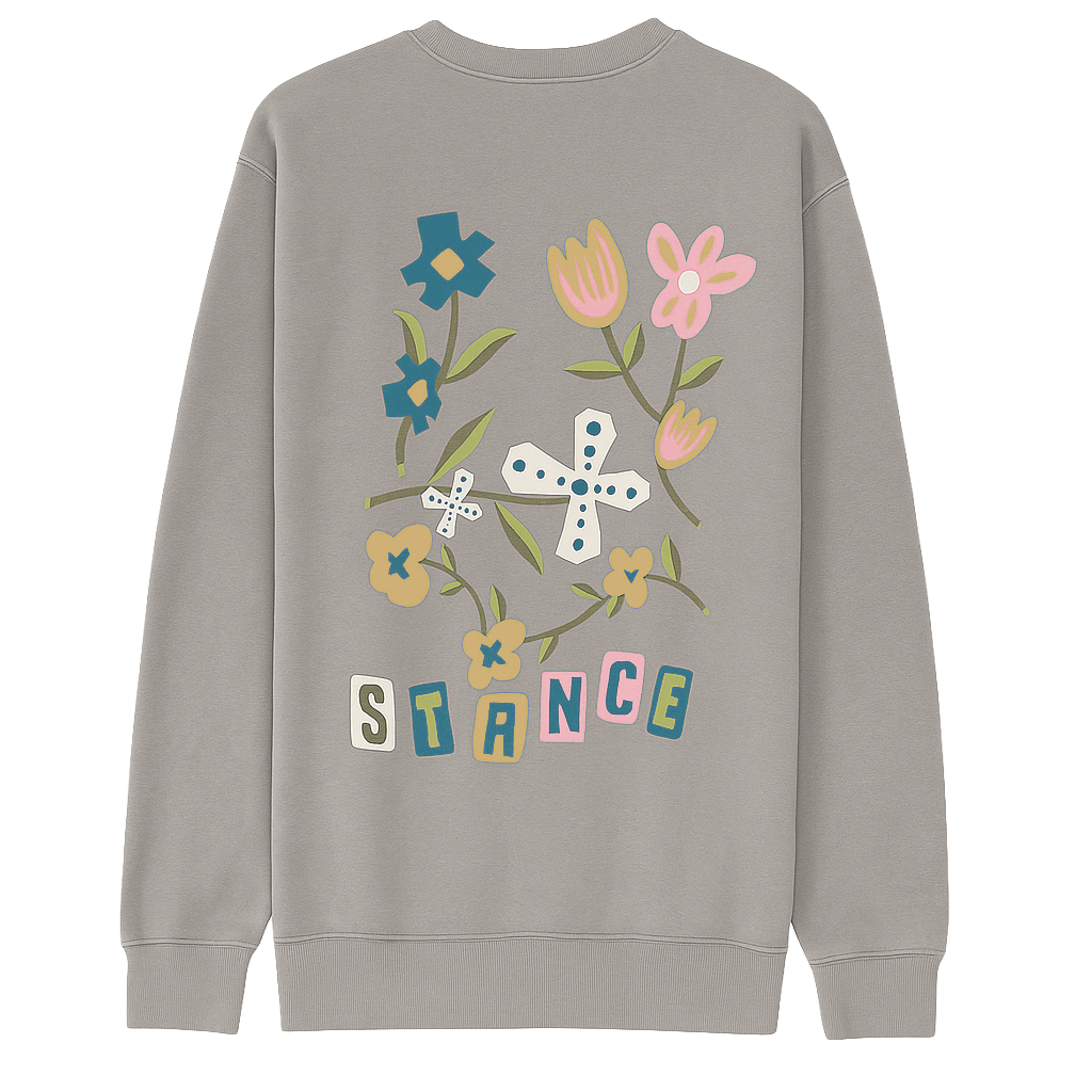 STANCE HARVEST CREWNECK PULLOVER IR CEMENT - ACS1D24HAR