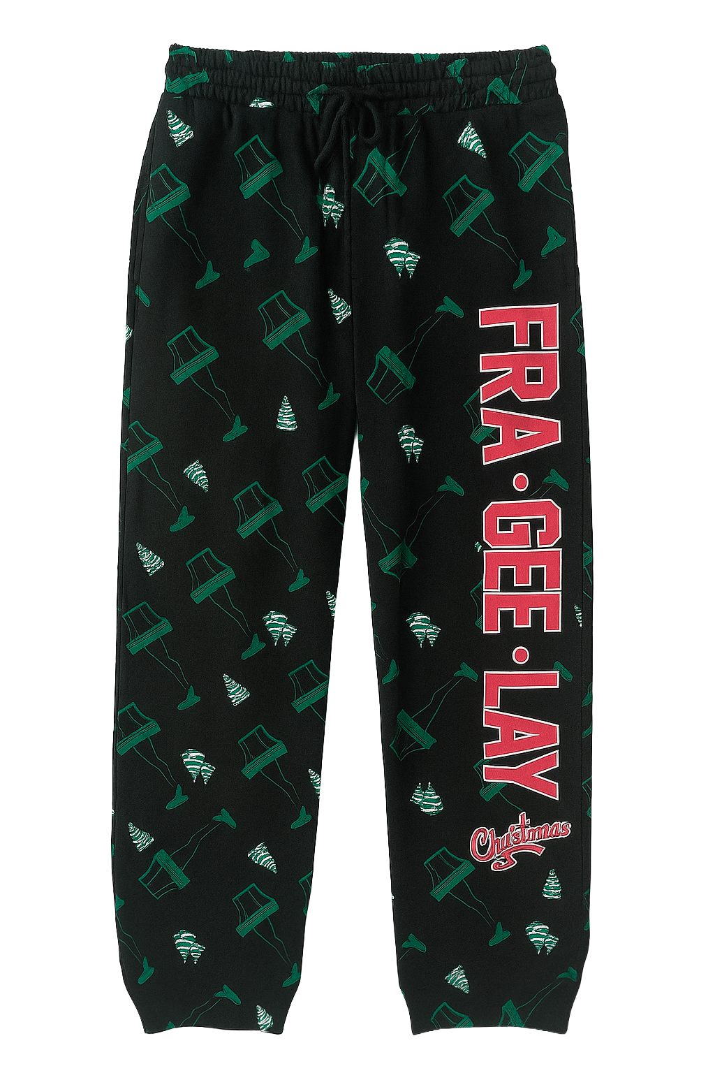 LICENSED CHRISTMAS SWEATPANT BLACK - 2WCM0358