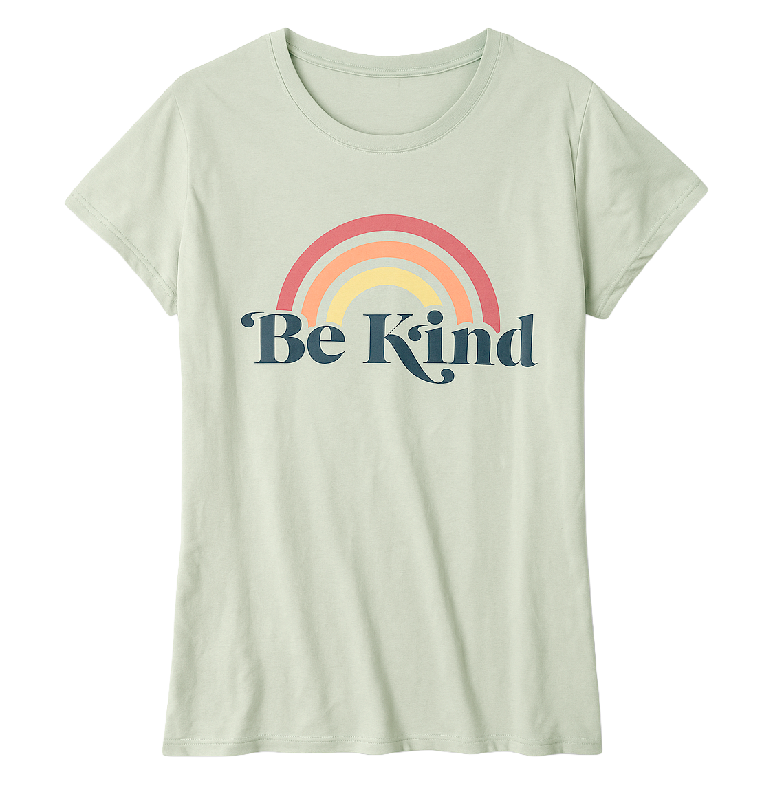 WOMENS VERBAGE "BE KIND" T-SHIRT GREEN - LCTSST25