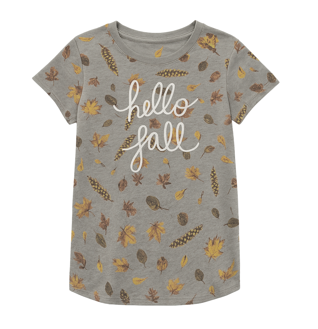 JUNIOR GIRLS SCRIPT T-SHIRT GREY - MRPL0240