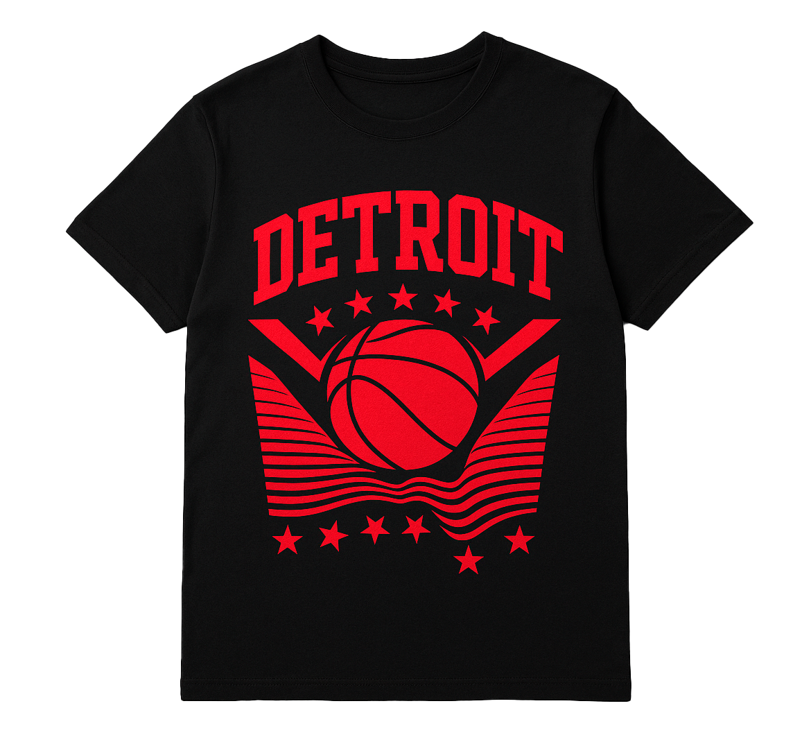 MELROSE PLACE GRAPHIC T-SHIRT BLACK - DETROIT
