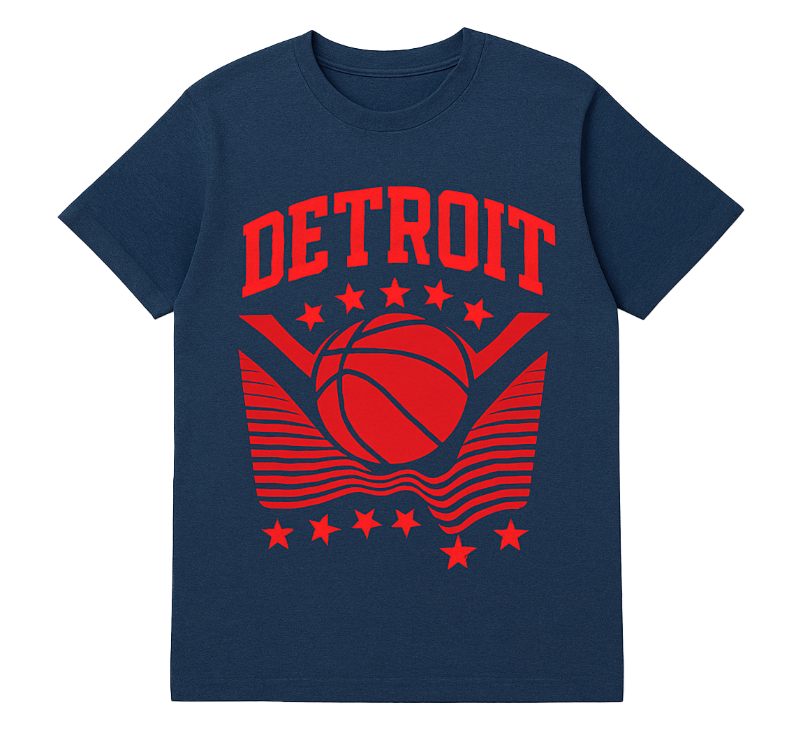 MELROSE PLACE GRAPHIC T-SHIRT NAVY HTR - DETROIT