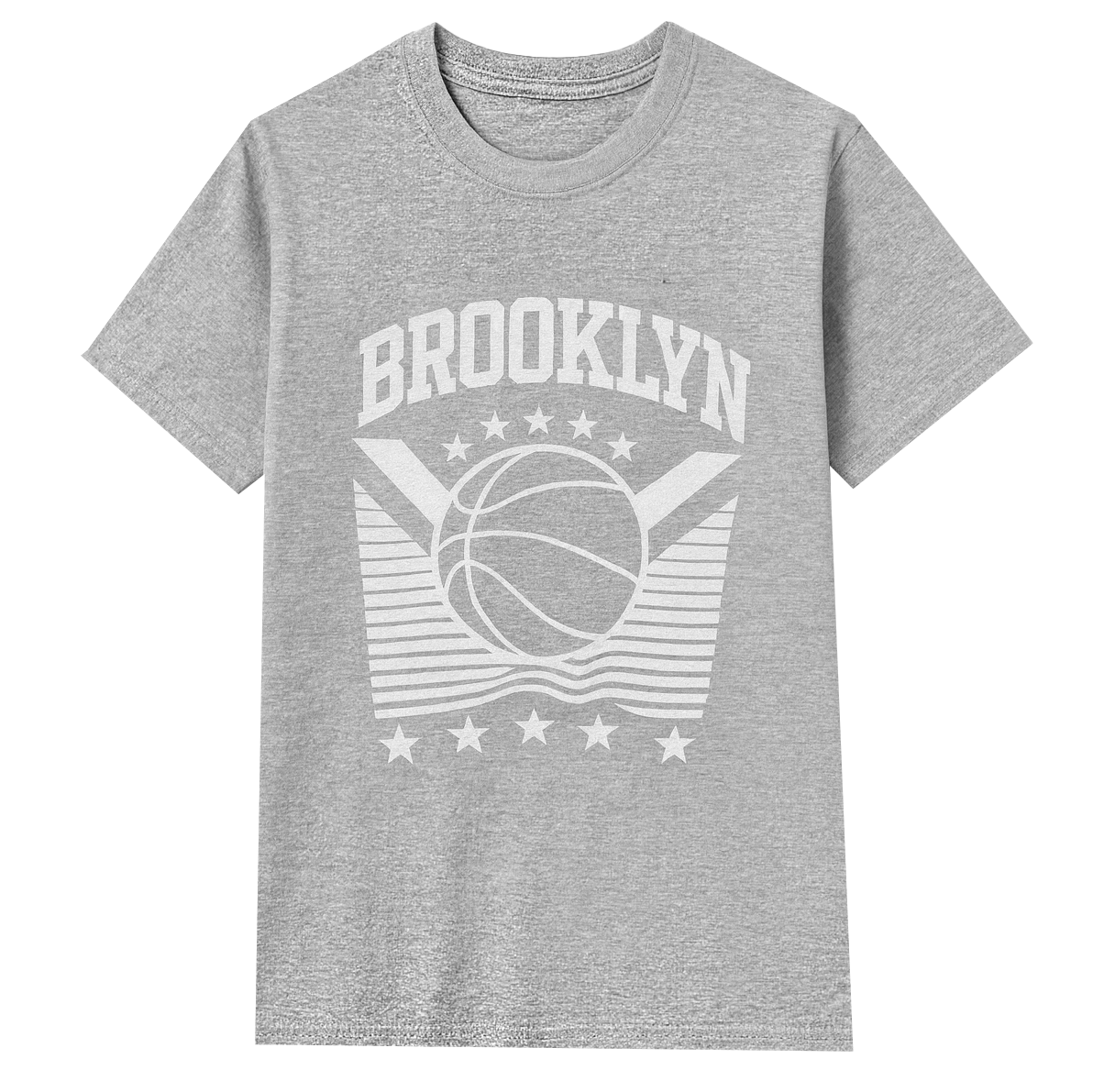 MELROSE PLACE GRAPHIC T-SHIRT HTR GREY - BROOKLYN B-BALL