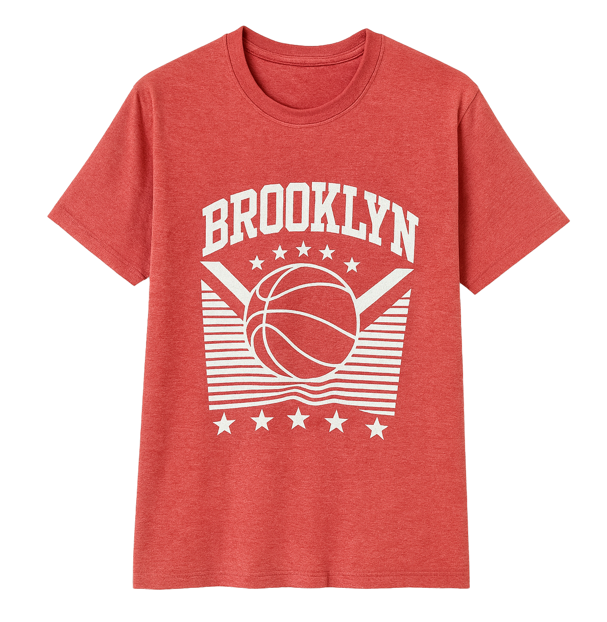 MELROSE PLACE GRAPHIC T-SHIRT HTR RED - BROOKLYN B-BALL