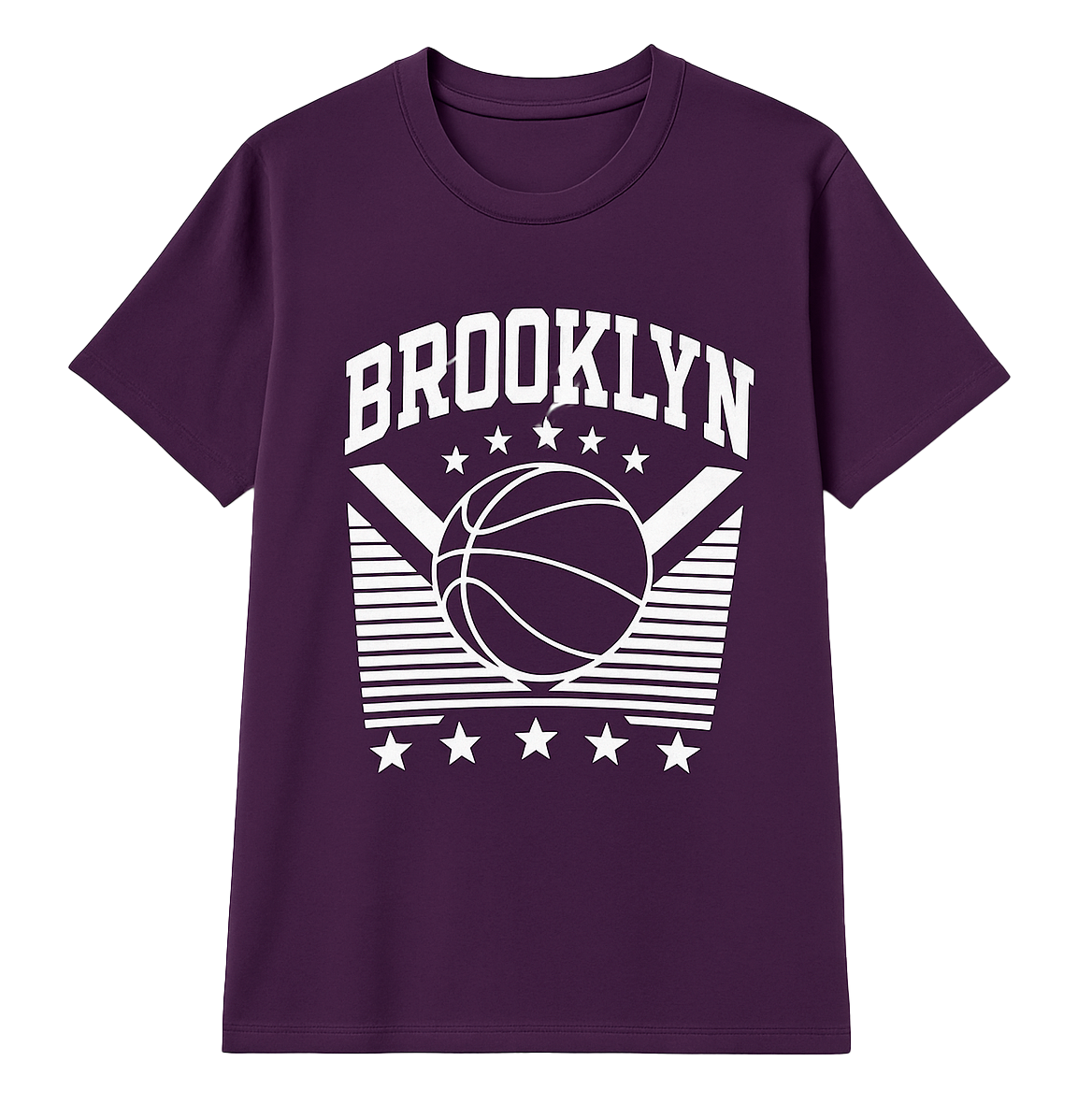 MELROSE PLACE GRAPHIC T-SHIRT DK PURPLE - BROOKLYN B-BALL