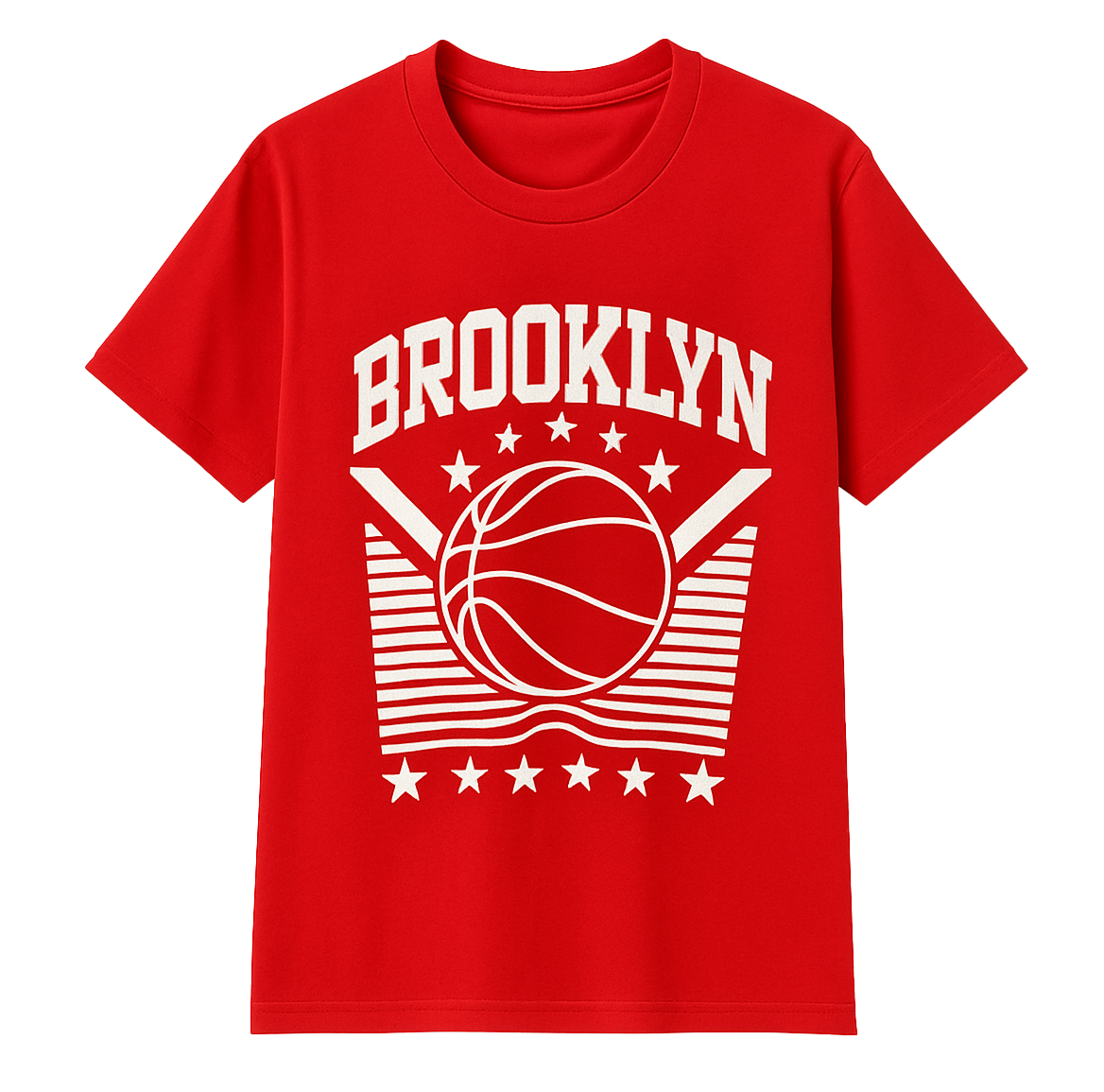 MELROSE PLACE GRAPHIC T-SHIRT RED - BROOKLYN B-BALL